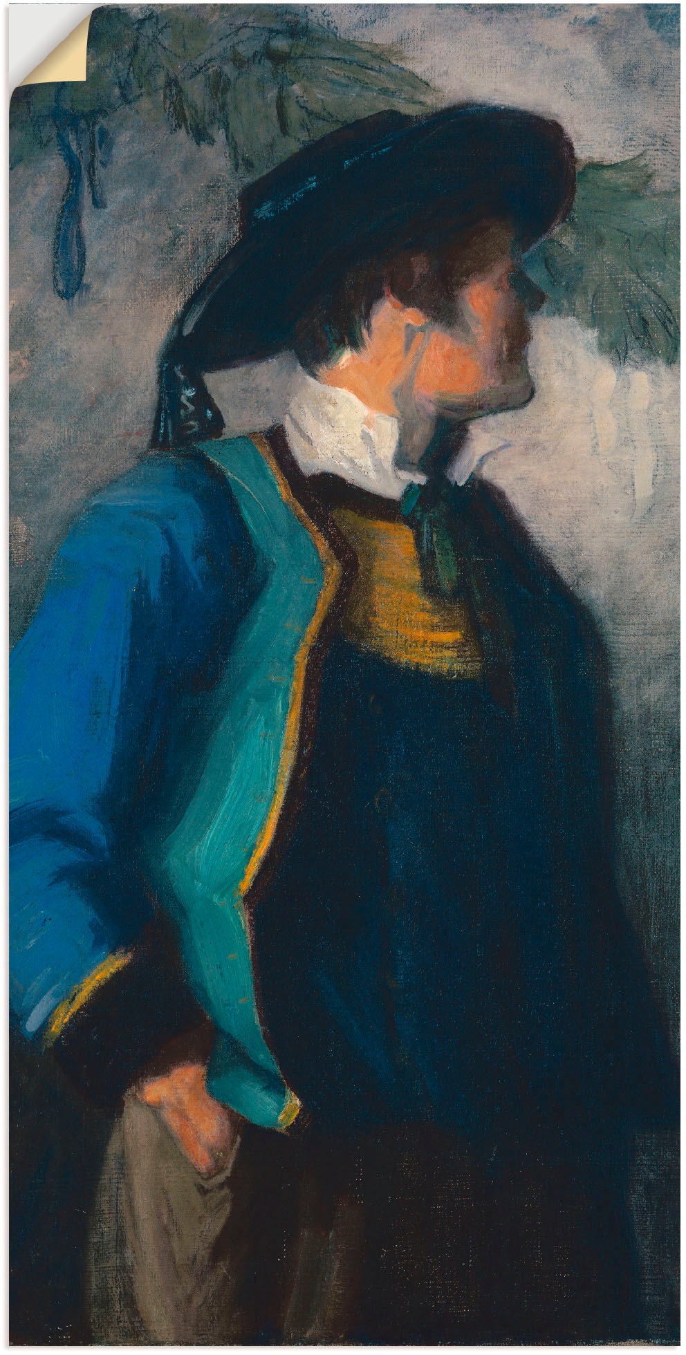 Image of Artland Wandbild »Selbstportrait in bretonischer Tracht Ca«, Mann, (1 St.), in vielen Grössen & Produktarten -Leinwandbild, Poster, Wandaufkleber / Wandtattoo auch für Badezimmer geeignet bei Ackermann Versand Schweiz