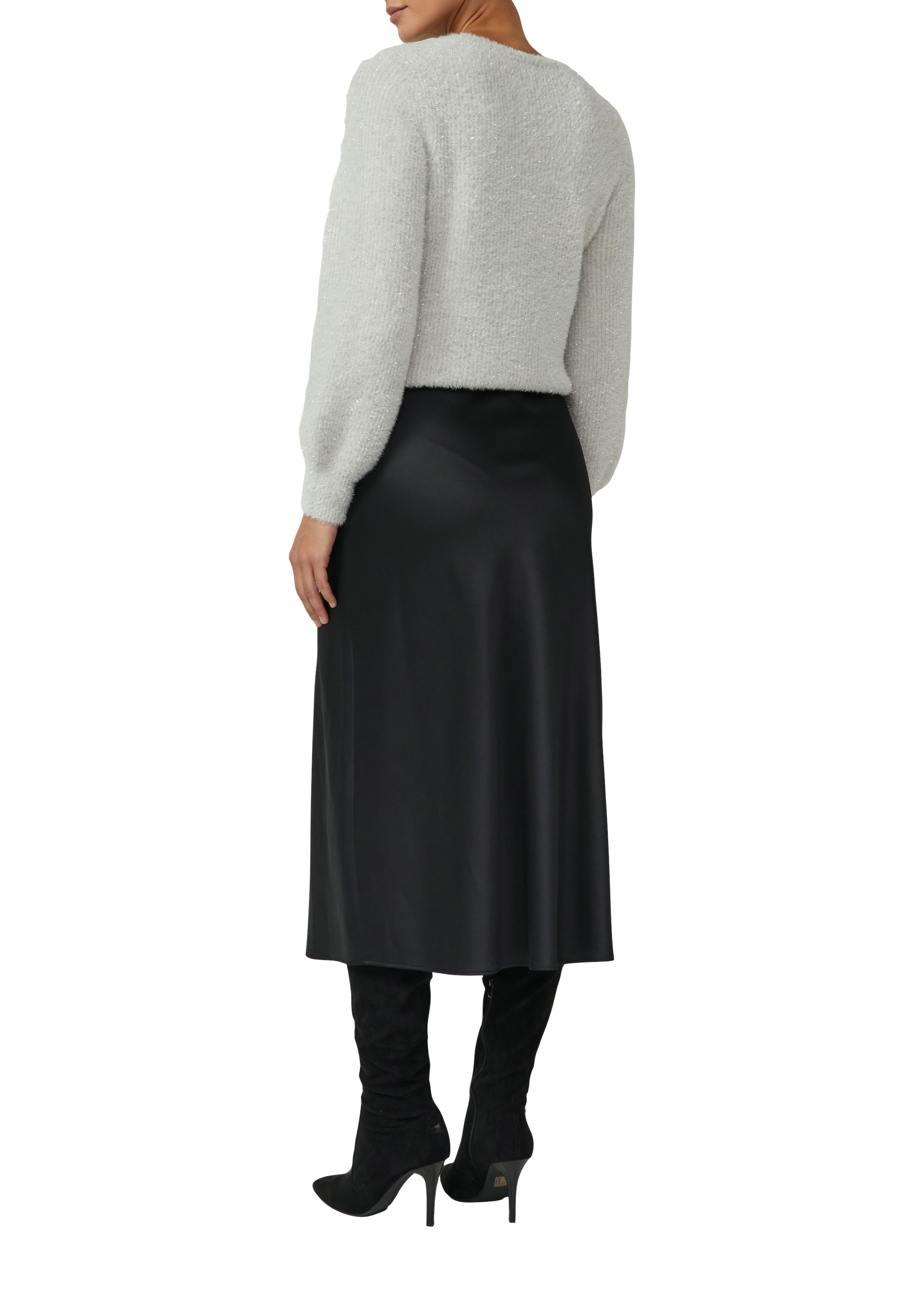 s.Oliver BLACK LABEL Maxirock aus fliessendem Stoff