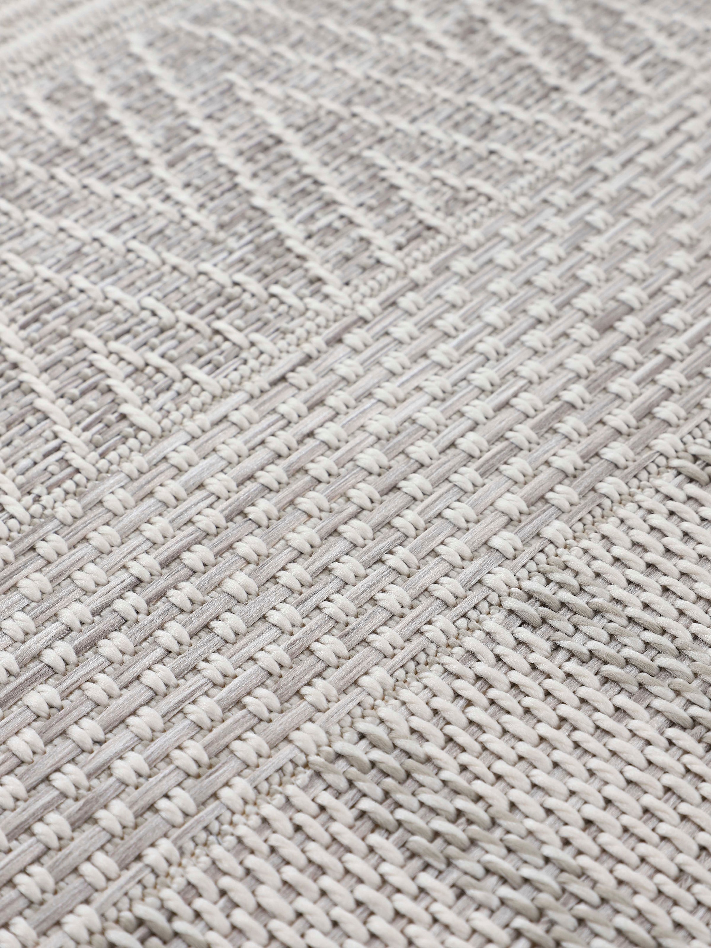 carpetfine Teppich »Boho 100«, rechteckig, 4 mm Höhe, robustes Flachgewebe, Sisal Optik, UV-beständig, Aussenbereich