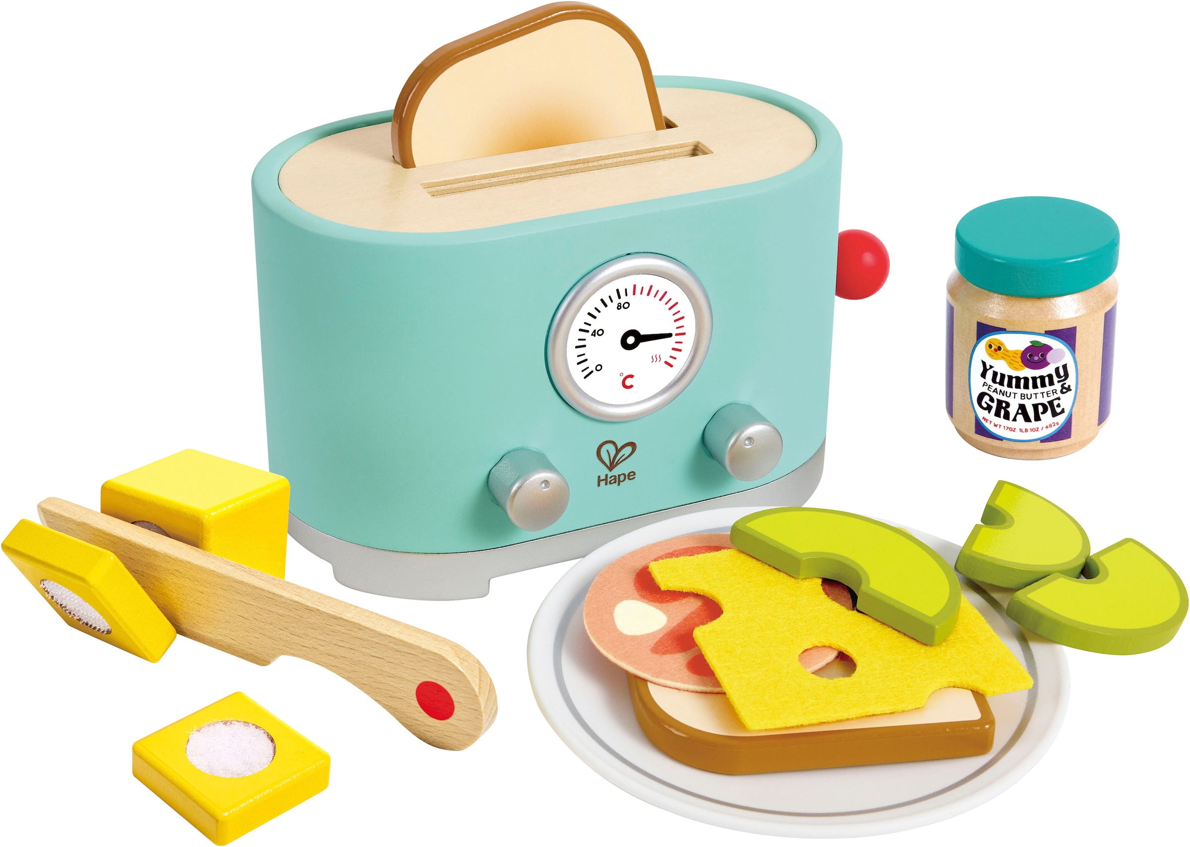 Image of Hape Kinder-Toaster "Kling, Pop-Up-Toaster-Set" aus Holz