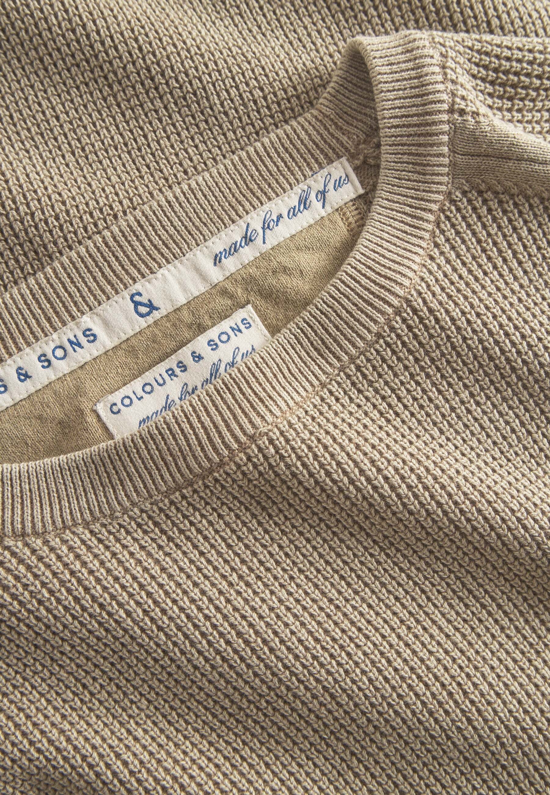 colours & sons Strickpullover »colours & sons Pullover Roundneck-Washed«