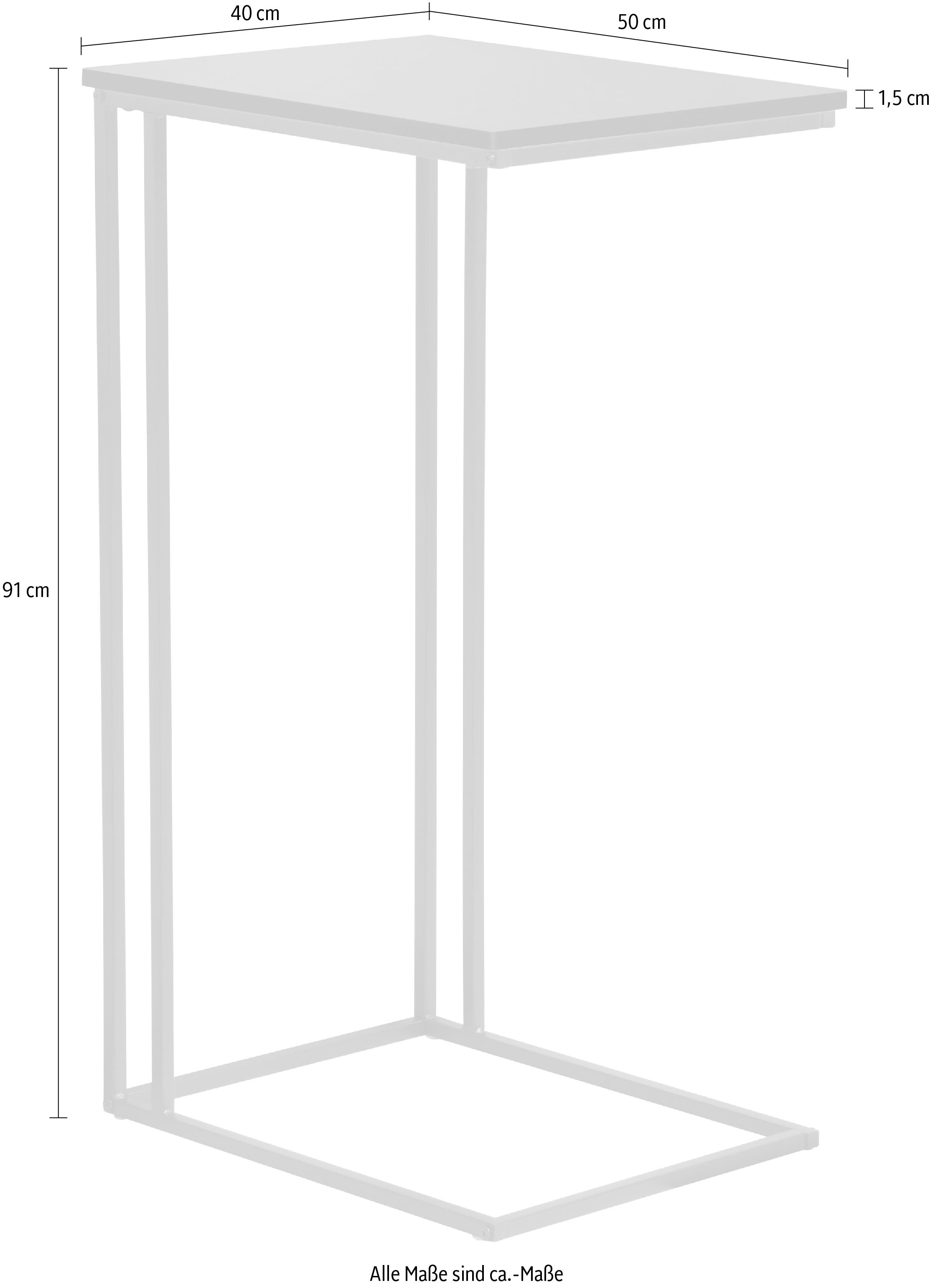 INOSIGN Beistelltisch »Sterling«, (1 St.), Nachttisch für ein Boxspringbett - Couchtisch (B/T/H): 50/40/91 cm