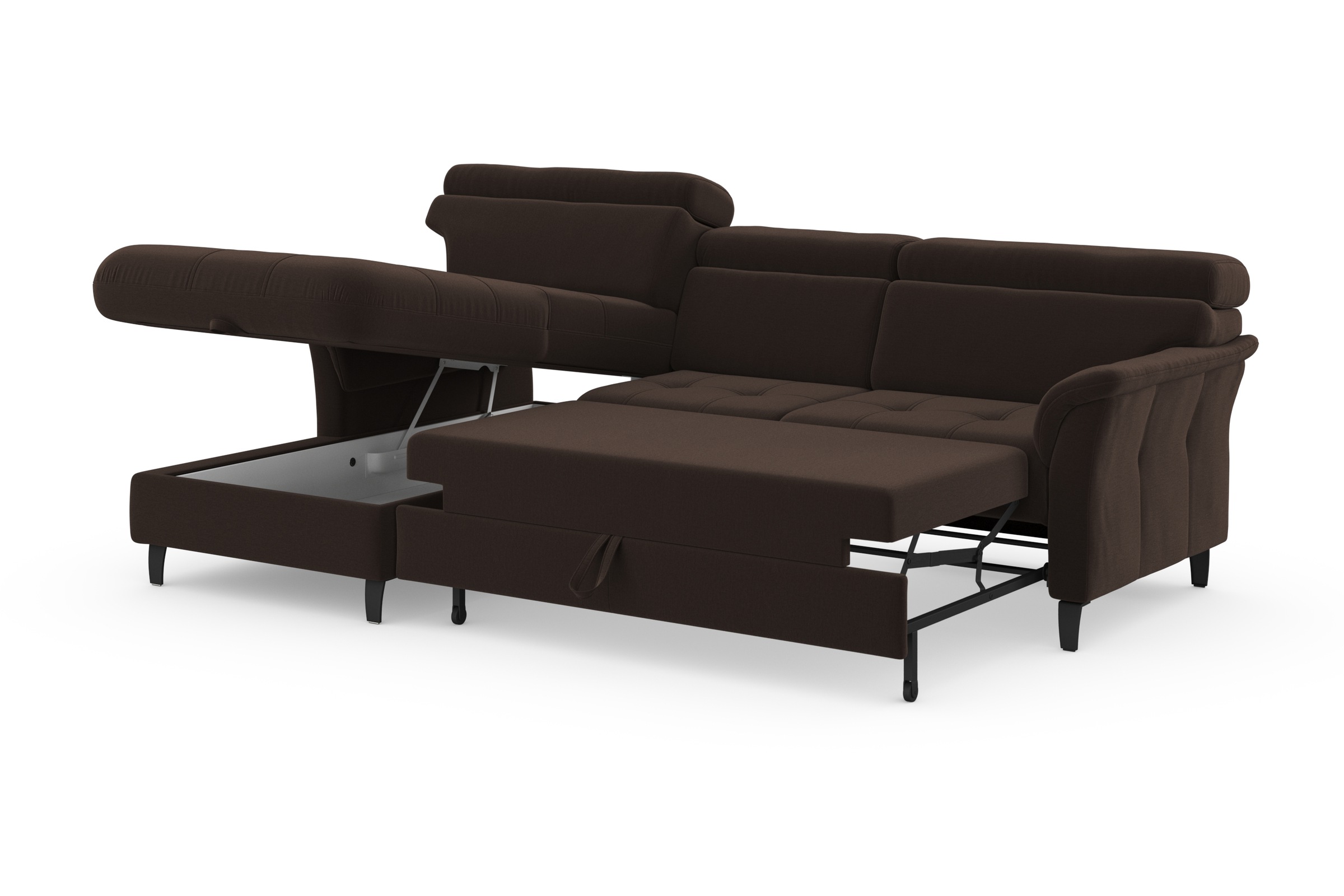 sit&more Ecksofa »Marano L-Form«, inklusive Kopfteilverstellung, wahlweise mit Bettfunktion, Bettkasten