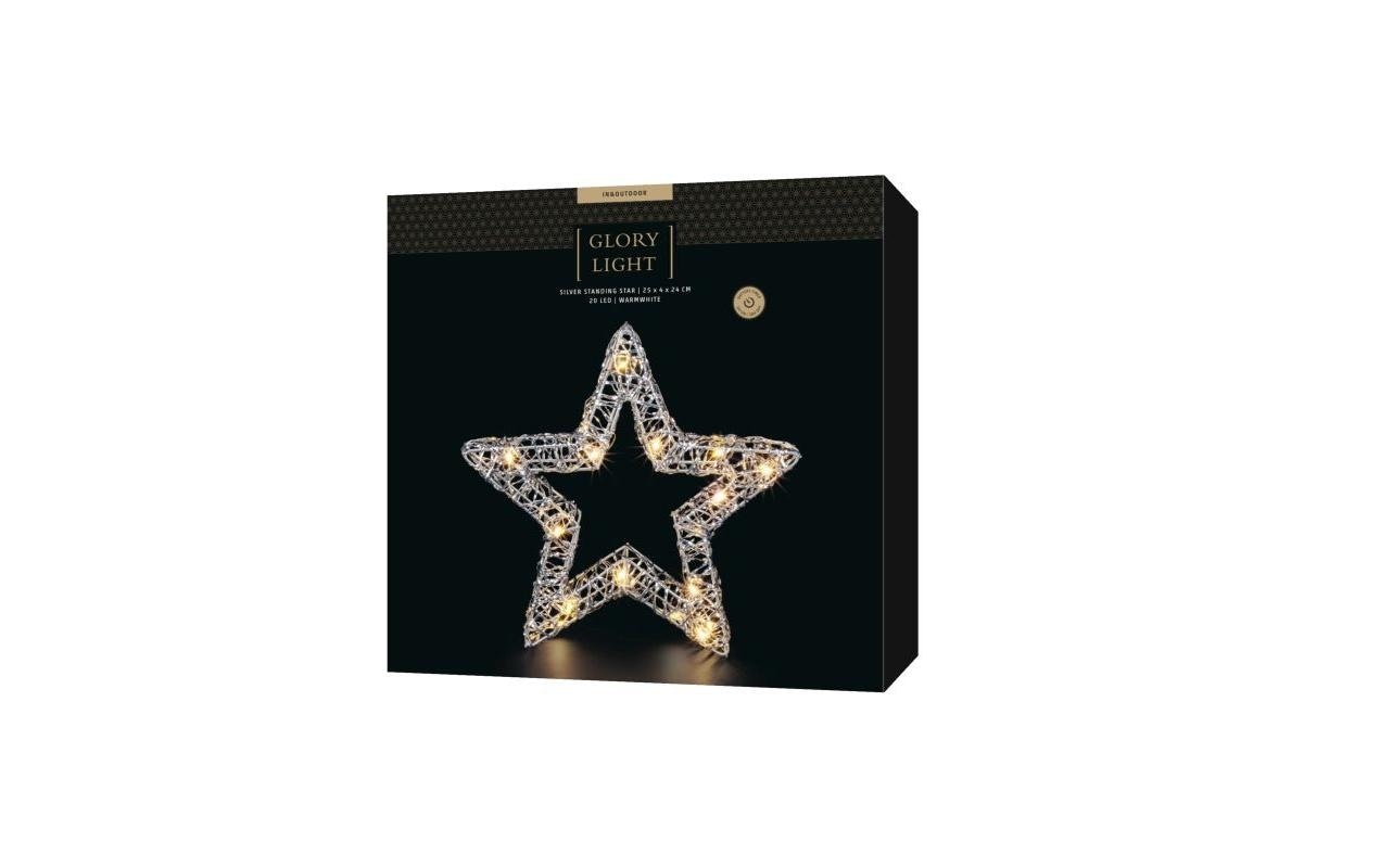STT Étoile LED »Silver standing star 25 cm« 1 cuis