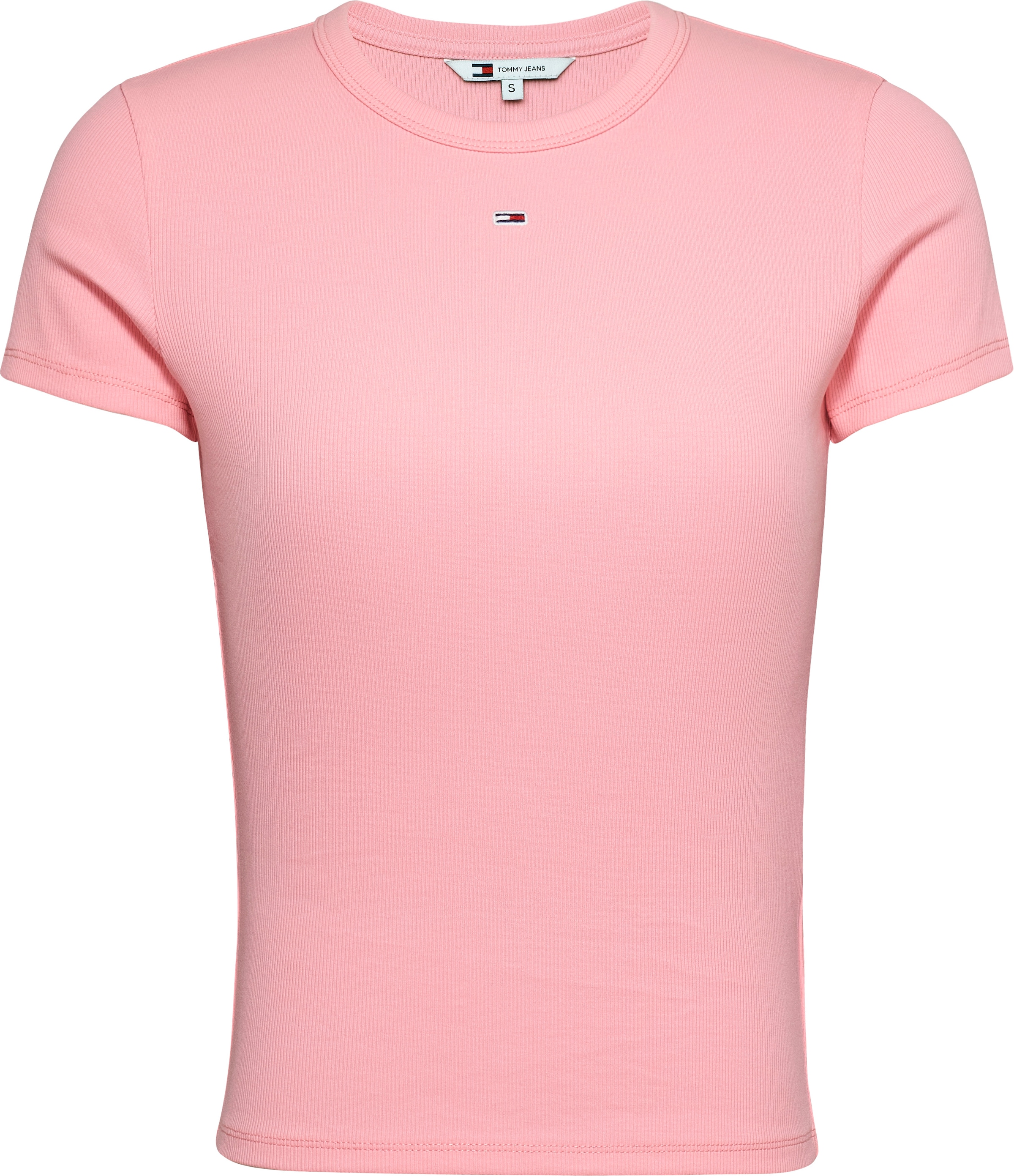 Tommy Jeans T-Shirt »TJW SLIM ESSENTIAL RIB SS«, mit Logostickerei