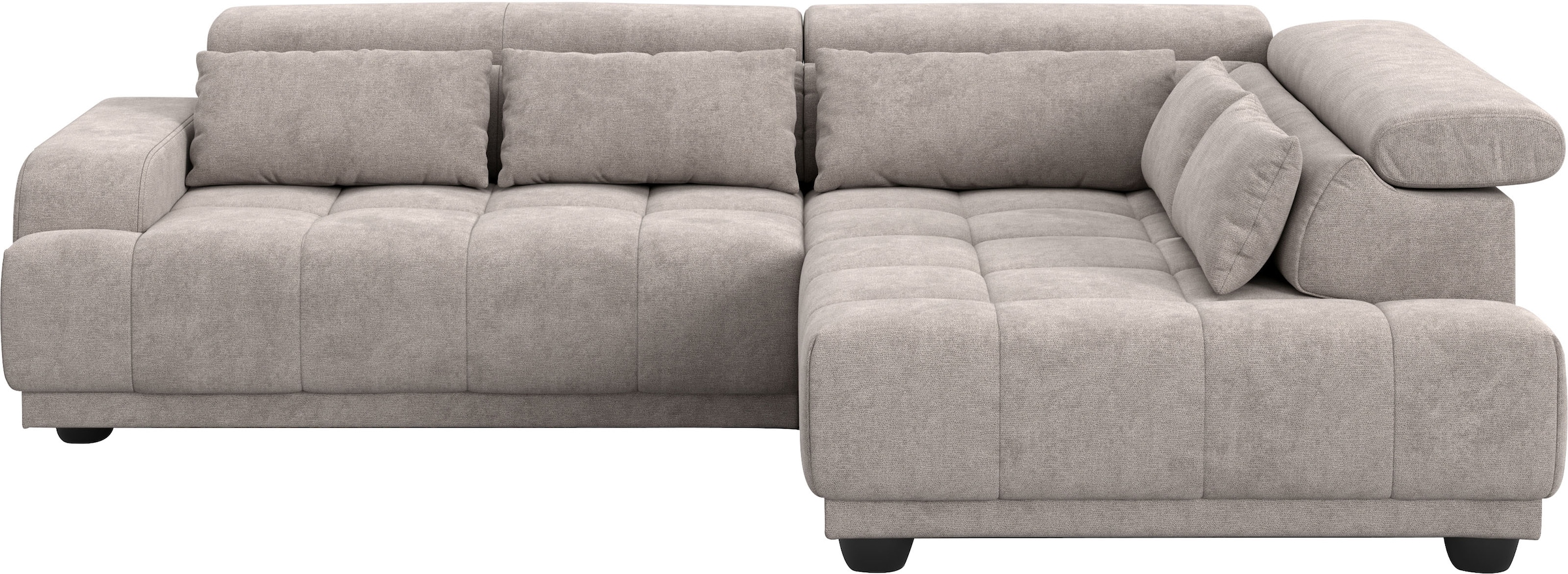 COTTA Canapé d'angle »Jade L Form, B: 270 cm, mit Kopfteilverstellung & Nierenkissen« optional elektr. Sitztiefenverstellung