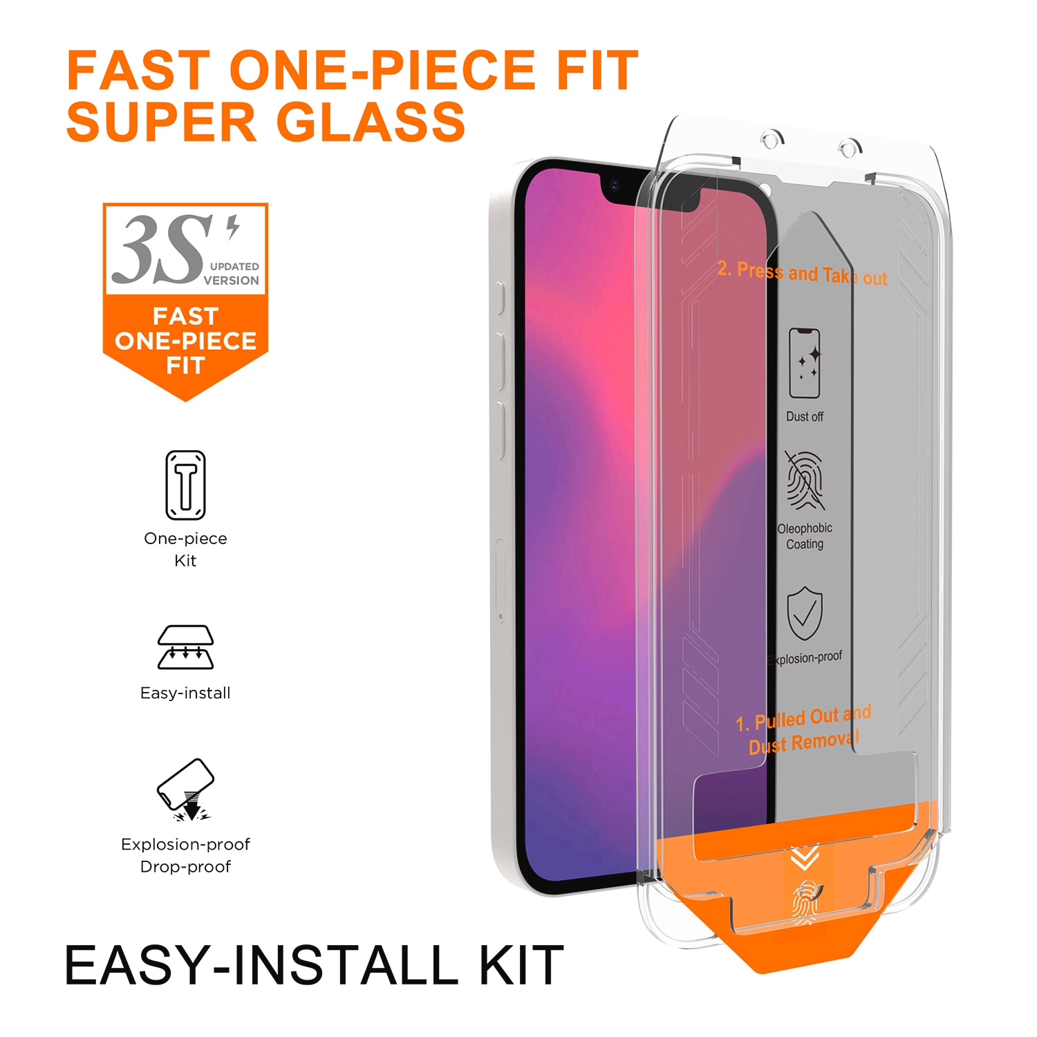 4smarts Displayschutzglas »Second Glass Privacy (10x) Service Kit für Apple iPhone 16e«, für Apple iPhone 16e, Displayschutzfolie, Schutzfolie, Bildschirmschutz, kratz- & stossfest