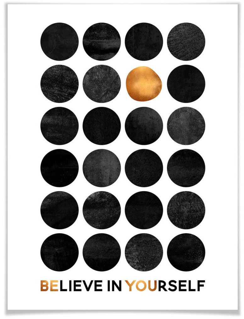 Image of Wall-Art Poster »Believe in Yourself«, Schriftzug, (1 St.) bei Ackermann Versand Schweiz