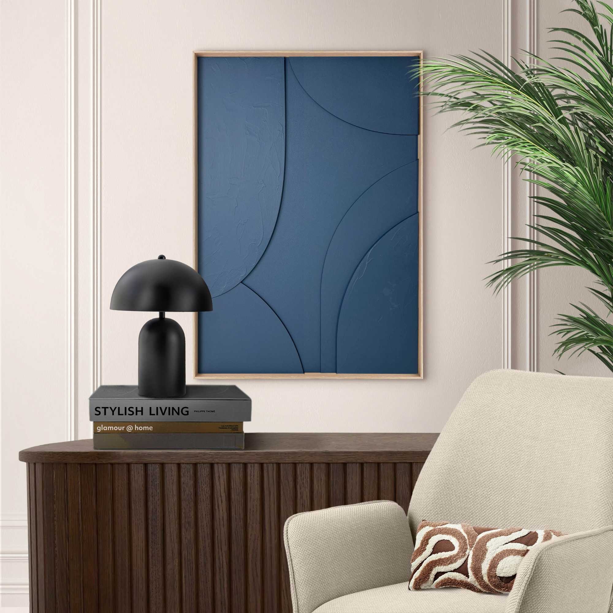 Image of Reinders Wandbild "Blaue Balance" 1 Stk. tlg. Wohnzimmer - Blau - MDF - Abstrakt - 50x70 cm