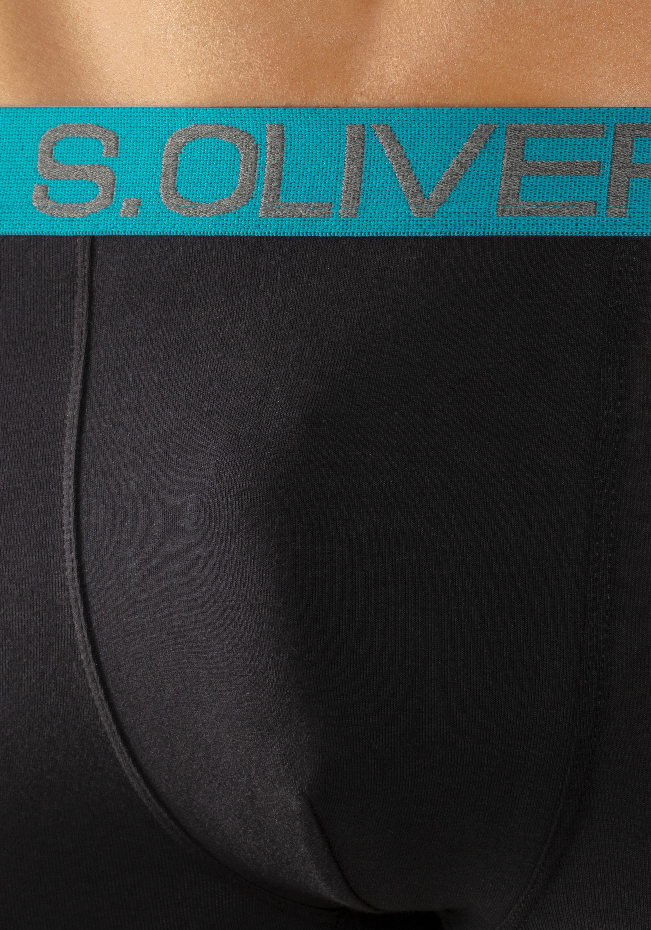 s.Oliver Boxer, (Packung, 4 St.), mit kontrastfarbenem Webbund