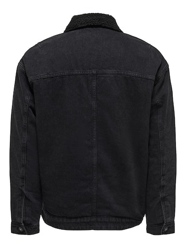 ONLY & SONS Jeansjacke »ONSRICK OVZ BLACK 6942 TEDDY DNM JACKET«