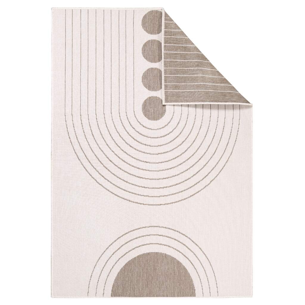 Carpet City Outdoorteppich »DUO RUG 5739« rechteckig 5 mm Höhe Wendeteppich Wetterfest In- & Outdoor, Balkon, Terrasse, Wohnzimmer