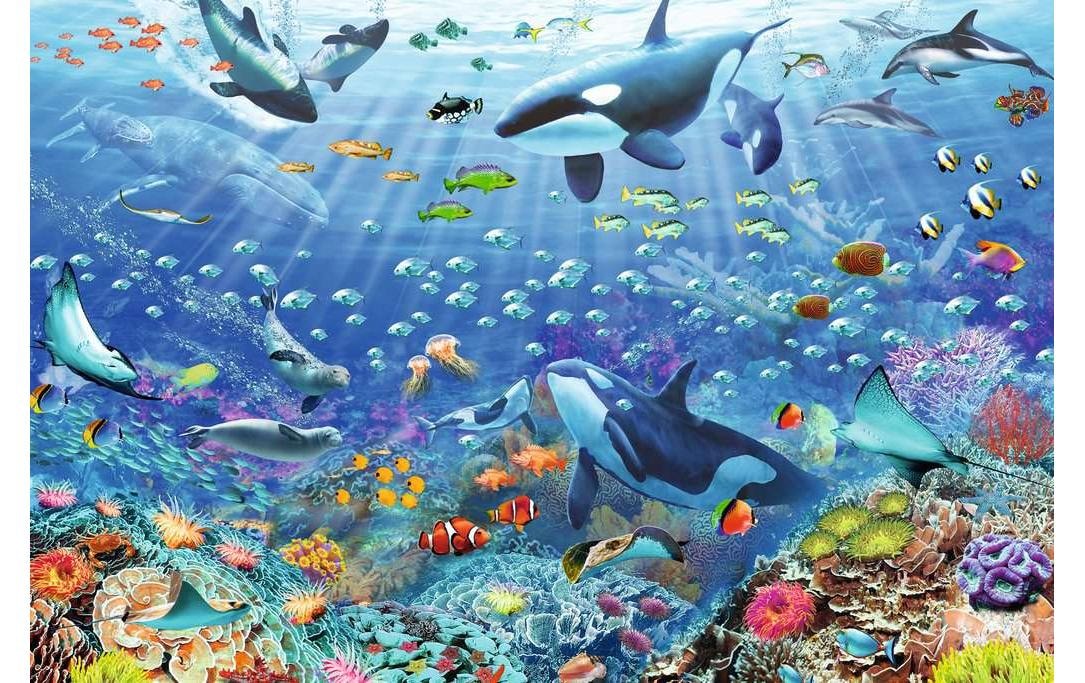 Ravensburger Puzzle »Bunter Unterwasserspass« fabriqué en Allemagne