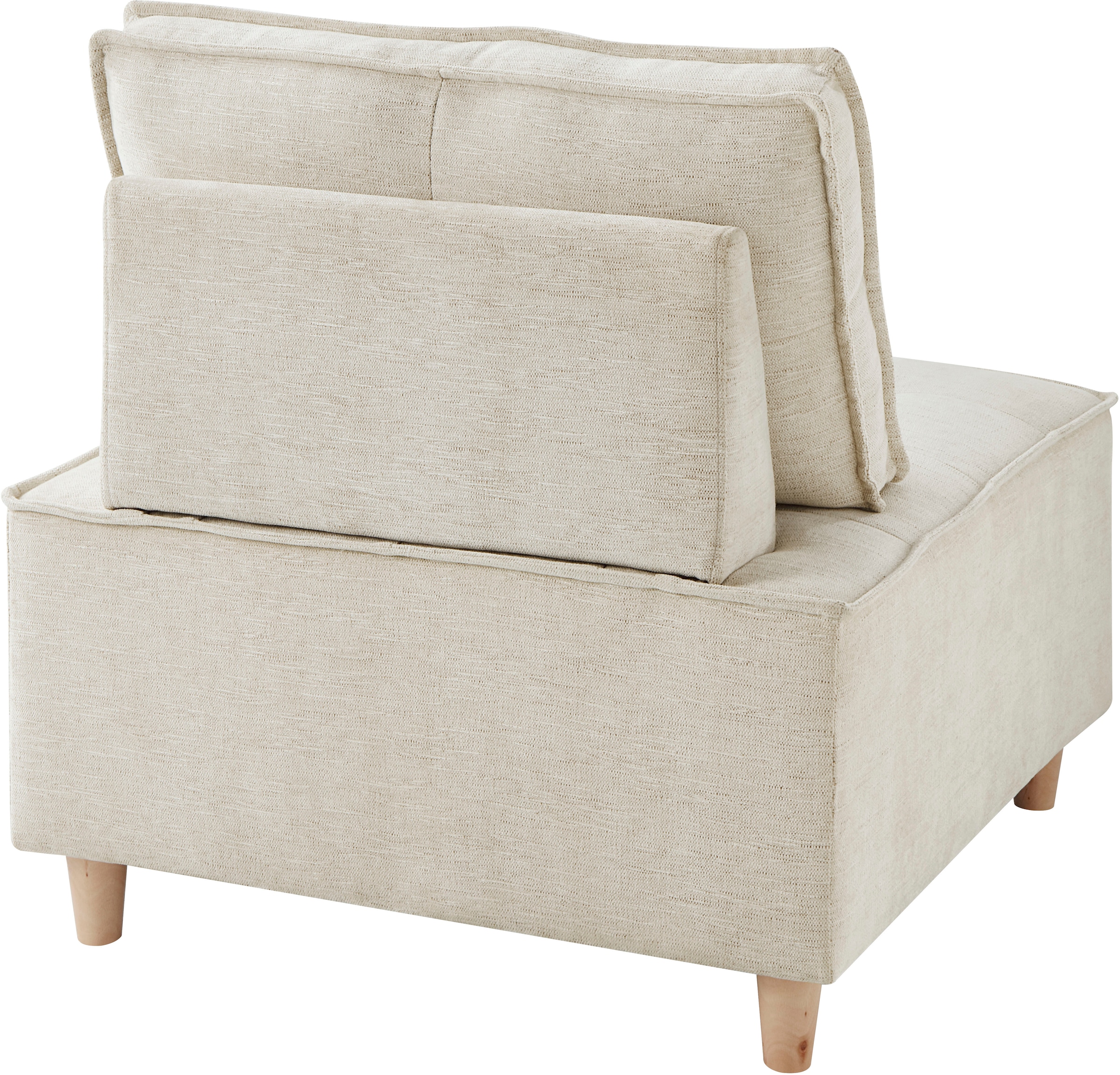 RAUM.ID Sessel »Flexid«, (1 St.), modular erweiterbar zum Sofa, inkl. Rückenkissen, Chenille-Bezug