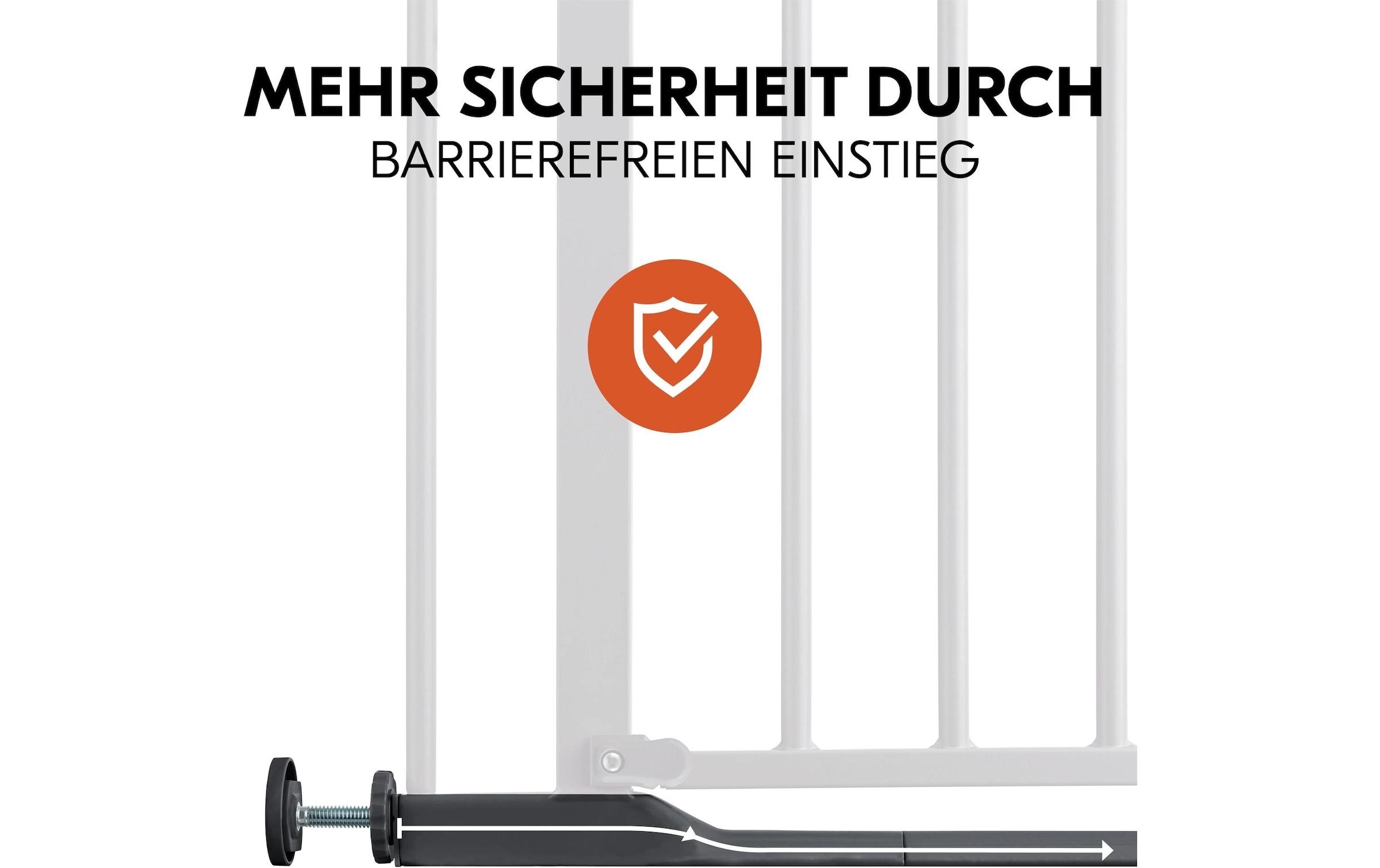 Hauck Türschutzgitter »Clear Step Autoclose 2 Grey 75 - 80 cm«