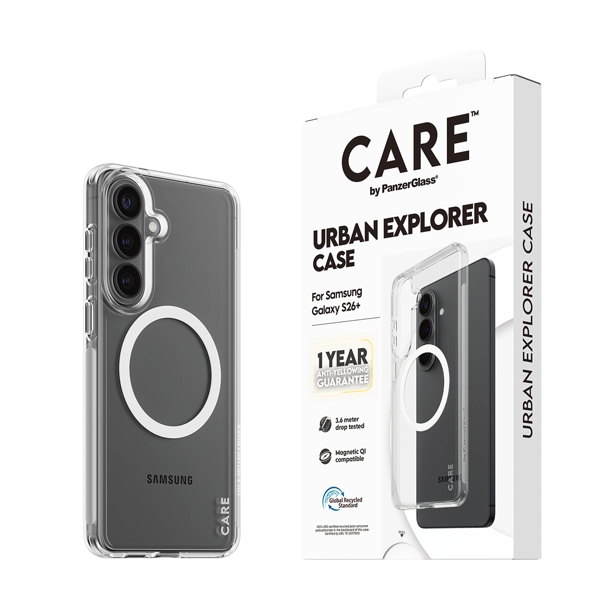 CARE by PanzerGlass Housse pour téléphone portable »Urban Explorer Case mit Qi für Samsung Galaxy S26+« Backcover, Schutzhülle, Handyschutzhülle, Case, Schutzcase, stossfest