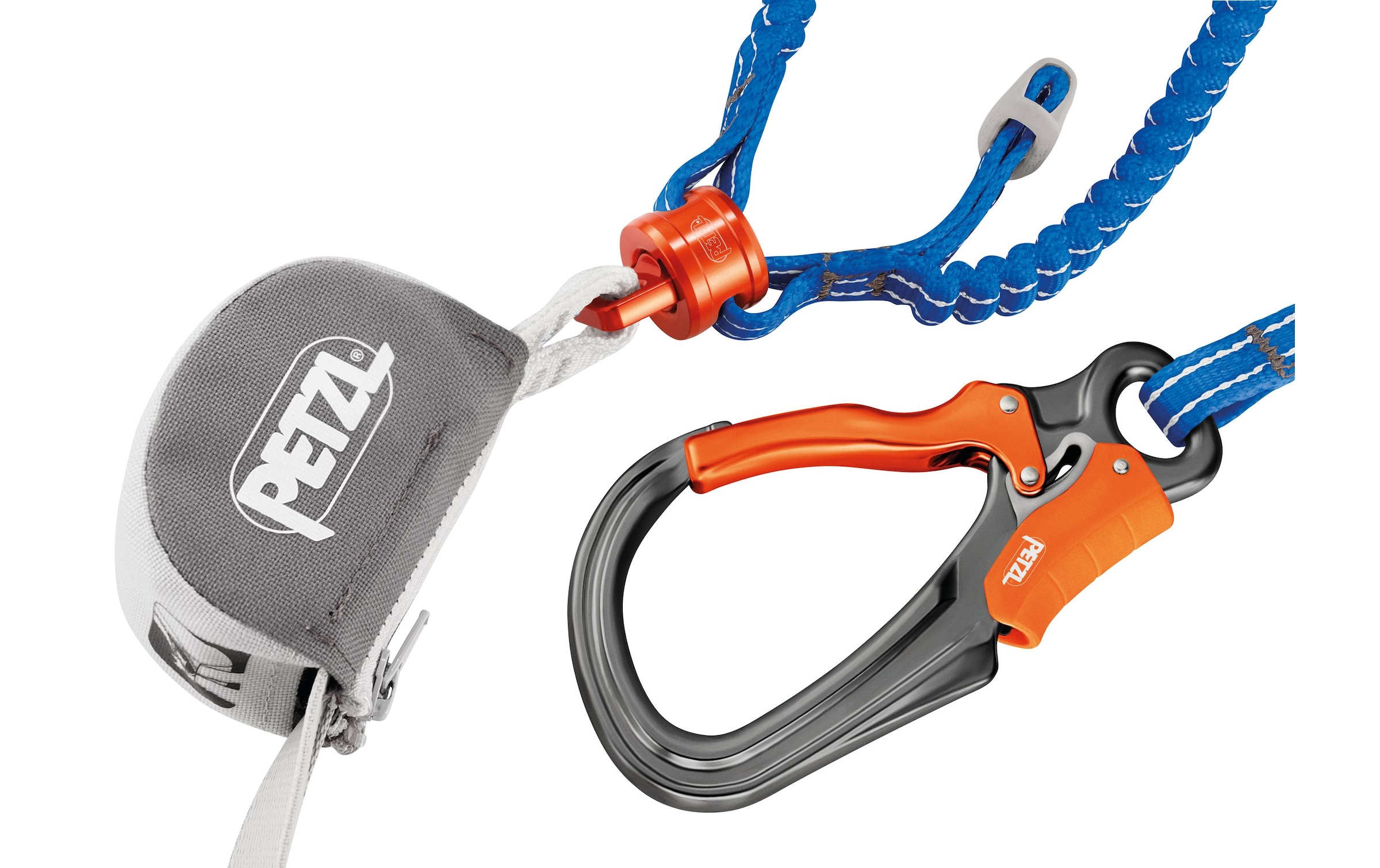 Petzl Karabiner »Scorpio Eashook, Blau«