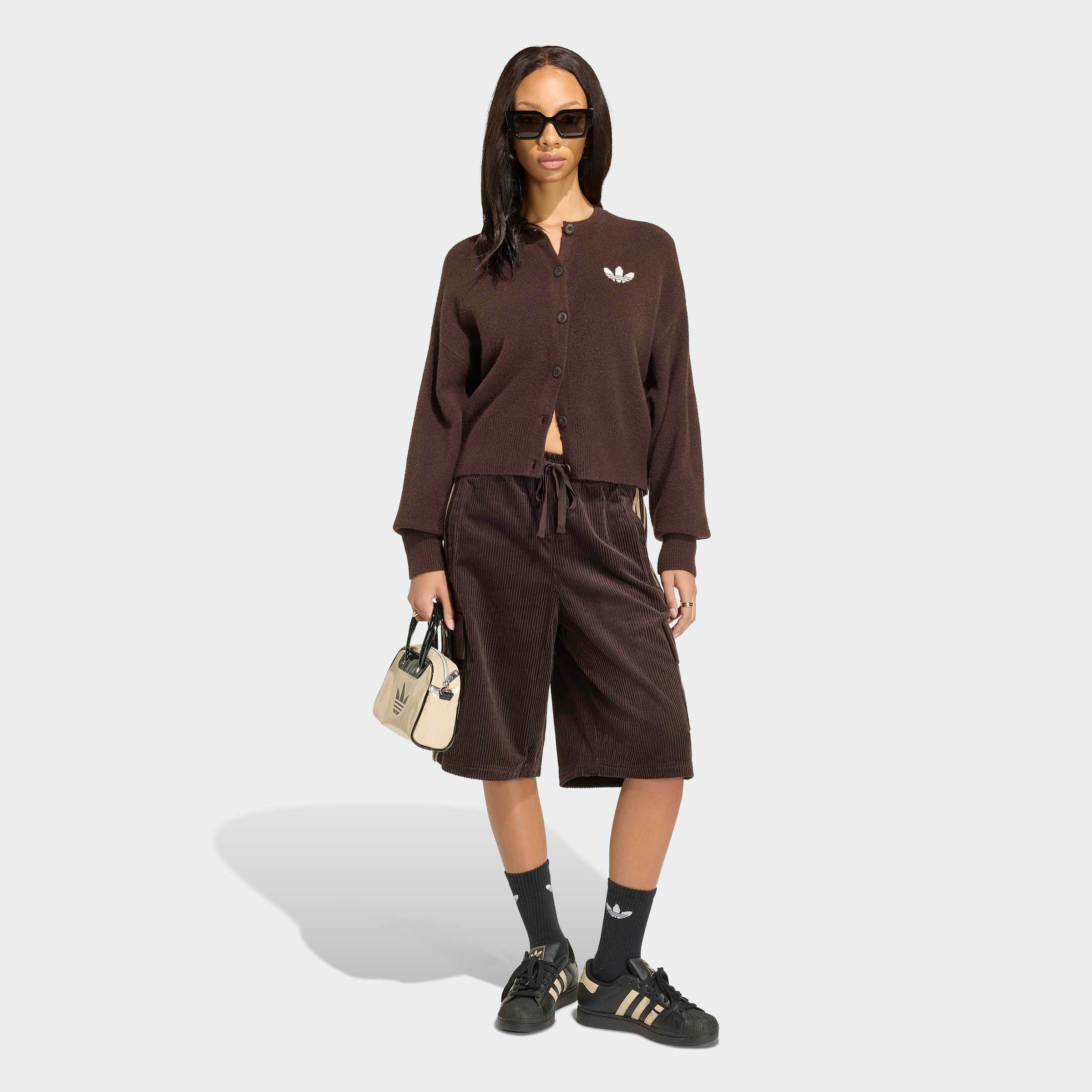 adidas Originals Poloshirt »ESSENTIALS« Strickjacke mit Knopfverschluss