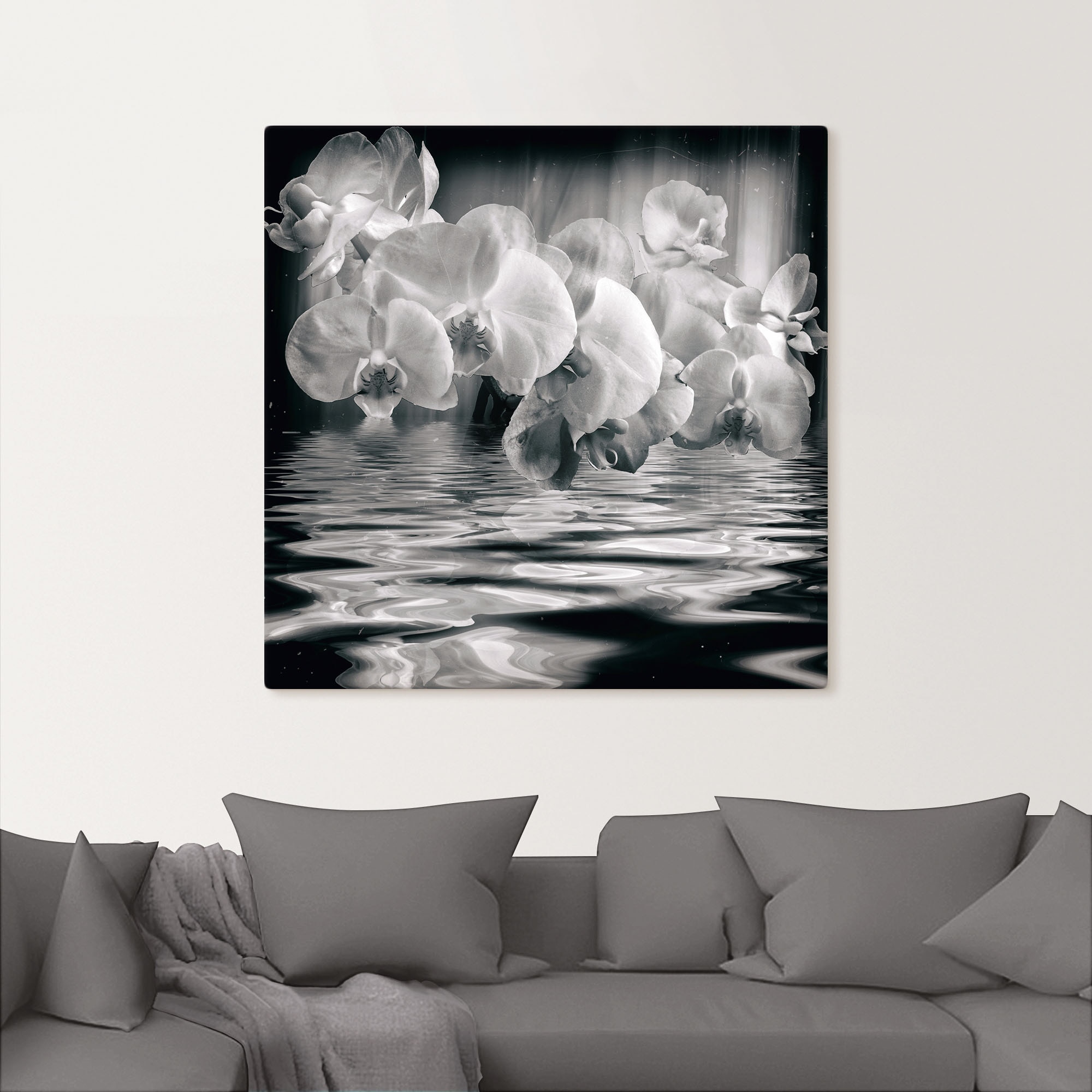Artland Wandbild »Orchideen - monochrom«, Spa Bilder, (1 St.), als Leinwandbild, Wandaufkleber in verschied. Grössen
