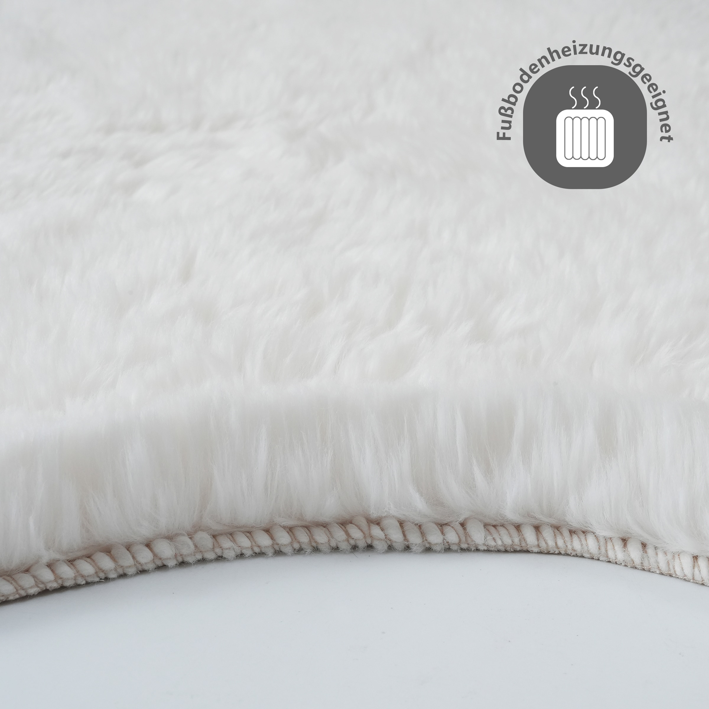 GOODproduct Hochflor-Teppich »Mollin, Fellform, leichter Glanz« rechteckig 30 mm Höhe Kunstfell, Fellimitat, waschbar, flauschig, weich, Wohnzimmer
