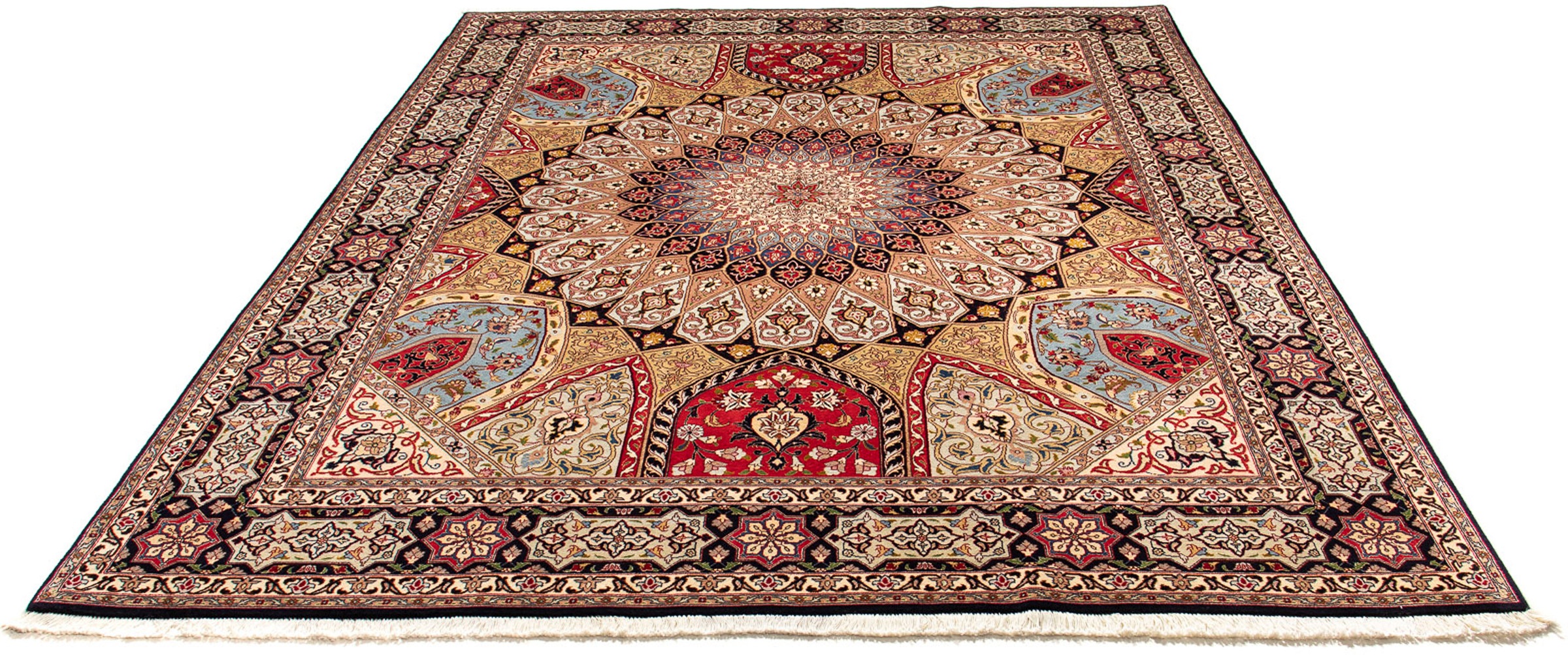 Image of morgenland Orientteppich »Perser - Täbriz - Royal - 258 x 202 cm - mehrfarbig«, rechteckig, 7 mm Höhe, Wohnzimmer, Handgeknüpft, Einzelstück mit Zertifikat bei Ackermann Versand Schweiz