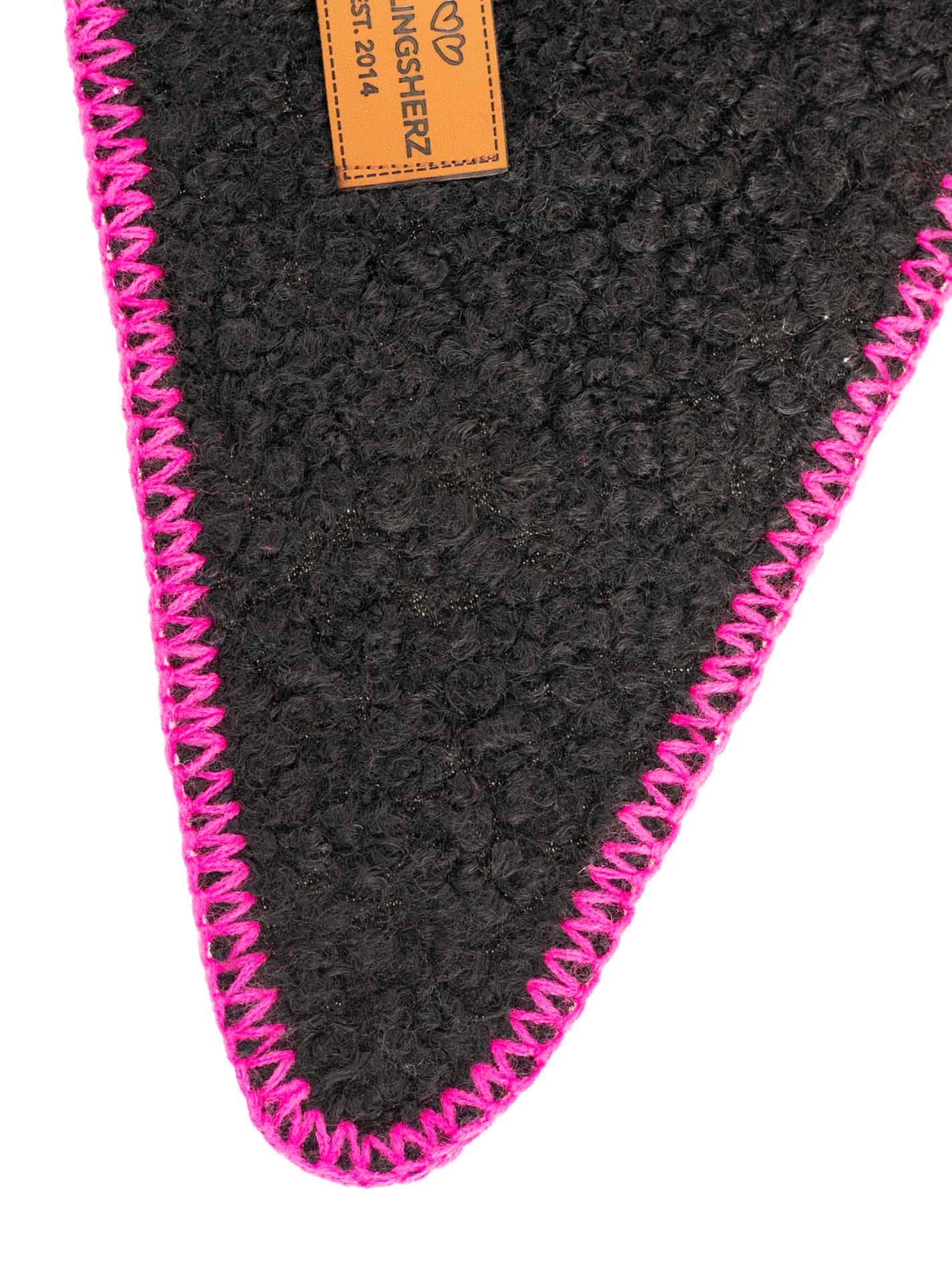 Zwillingsherz »"Teddy Stitch"« weiche Teddy-Struktur, Ziernaht-Rand, klassische Dreiecksform