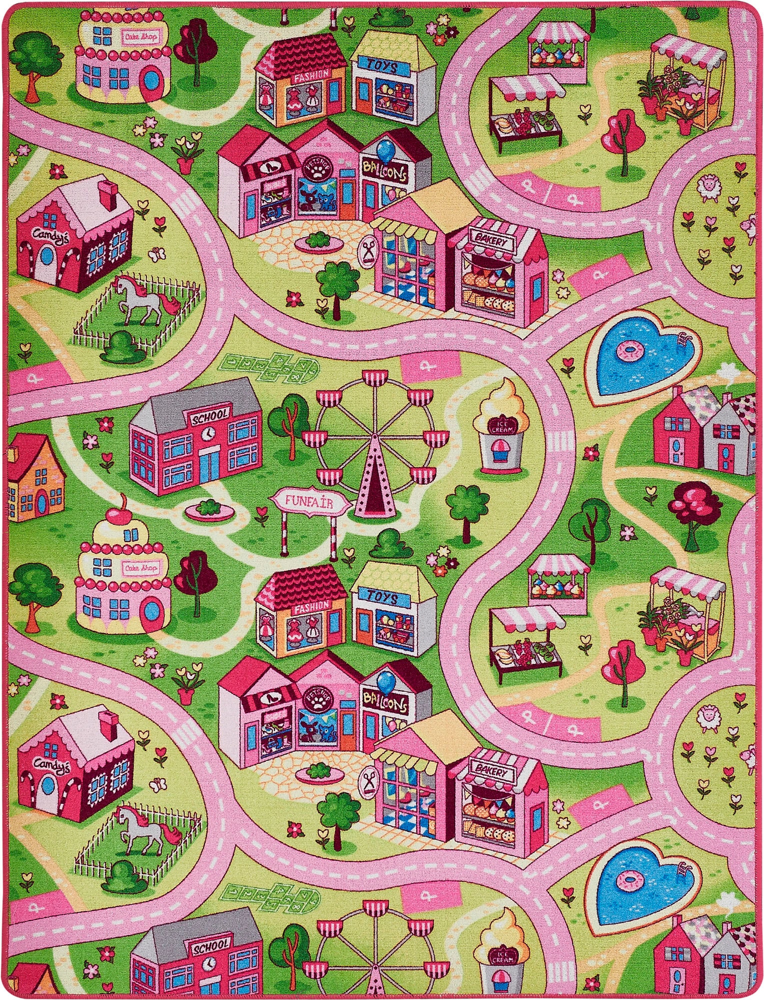 Andiamo Kinderteppich »Strasse Lagerräumung«, rechteckig, 7 mm Höhe, Strassen-Spiel-Teppich, Sonderposten, für Mädchen & Jungen