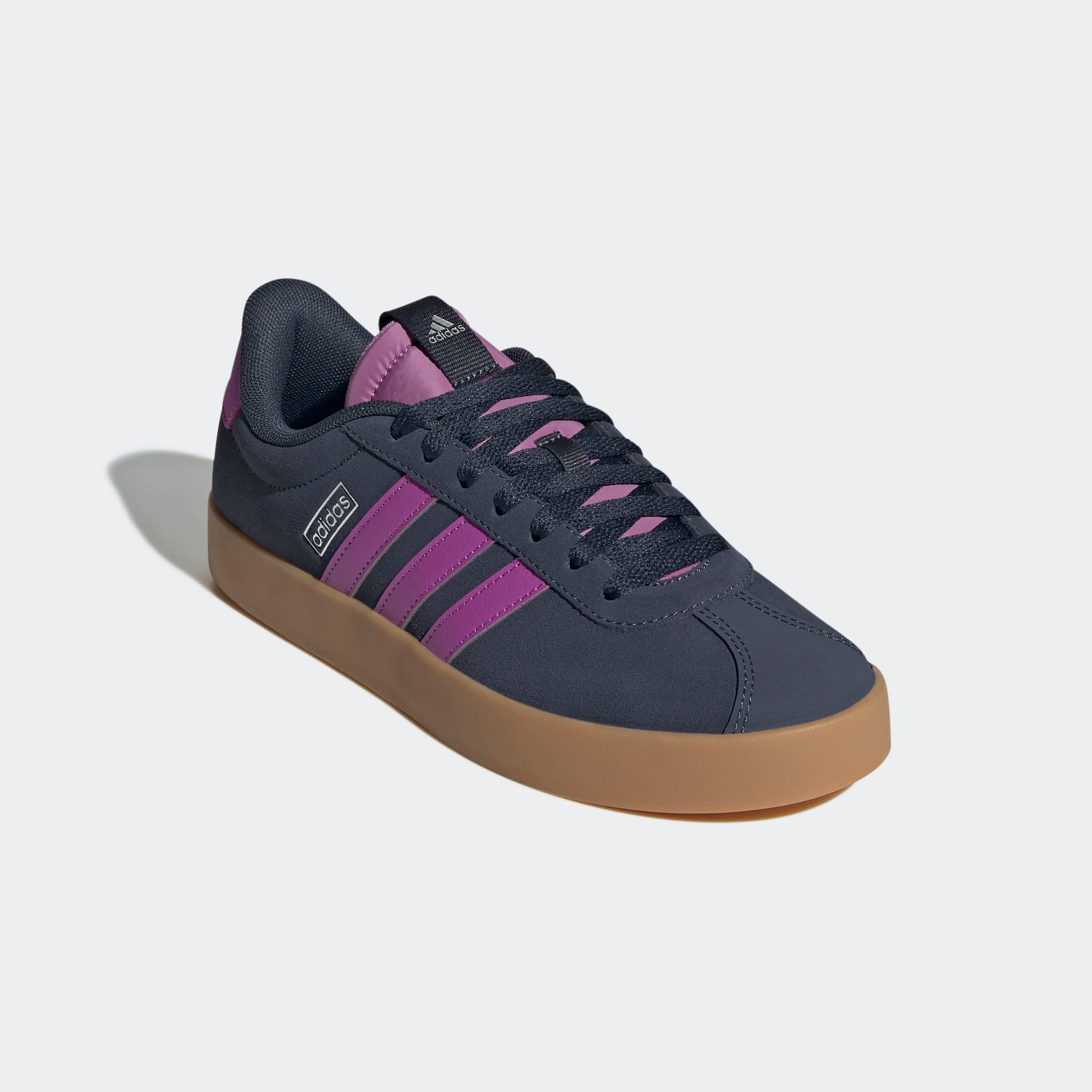 Adidas Sportswear, Unisex, adidas Sportswear »VL COURT 3.0« inspiriert vom Design des adidas samba, shadow navy, lila burst, silber metallic, 37, Ein 