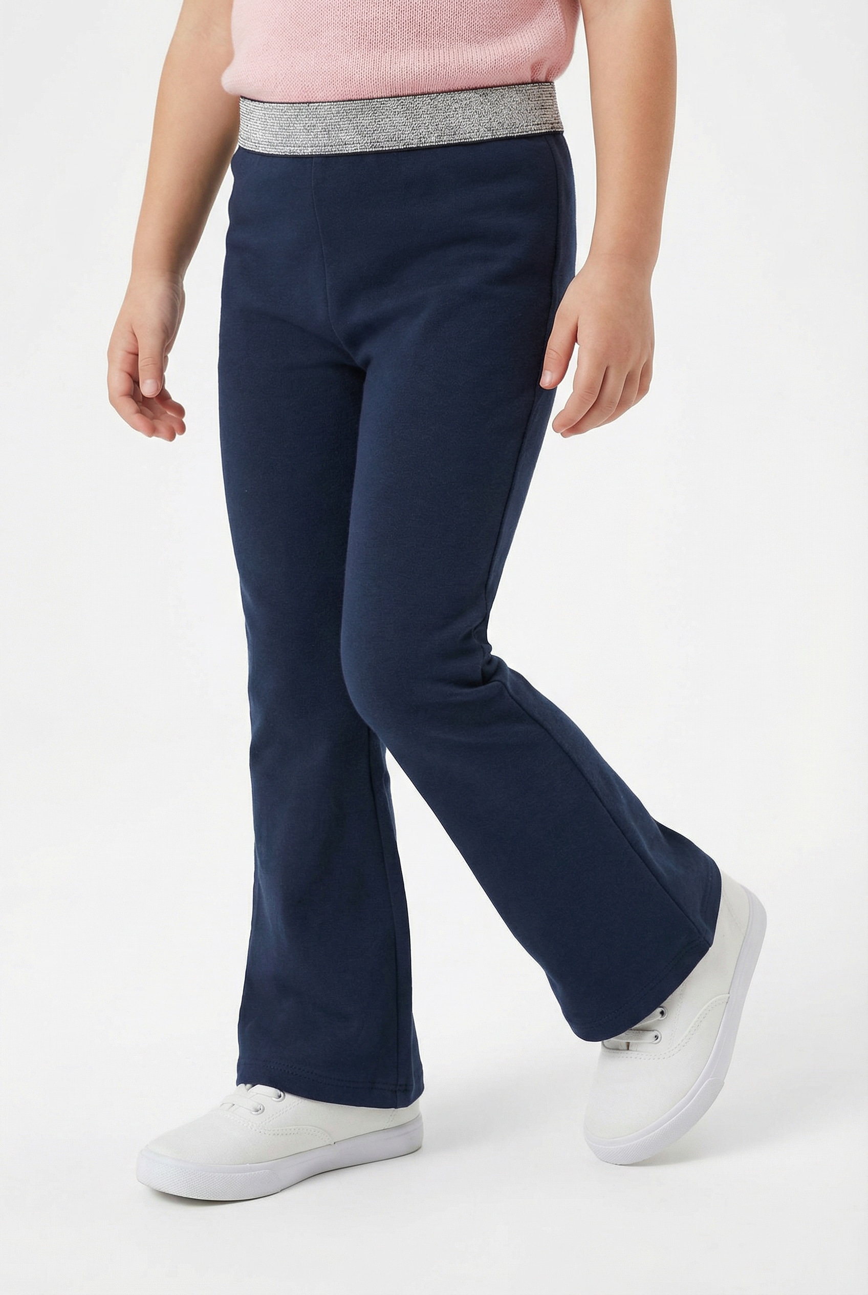 Image of s.Oliver Junior Leggings mit Glitzerbund und leichtem Schlag