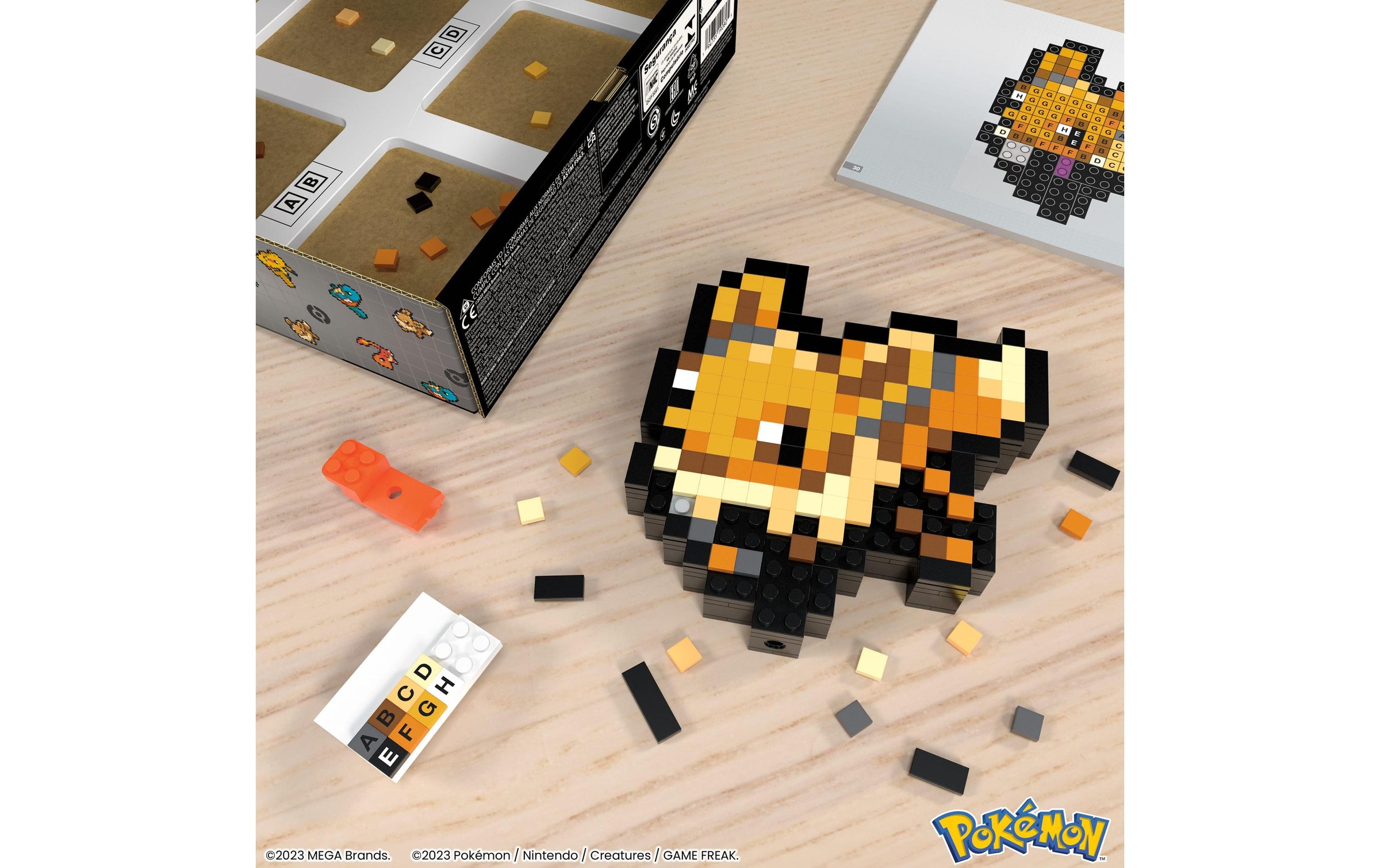 MEGA Briques de jeu »Pokémon Evoli Pixel Art«