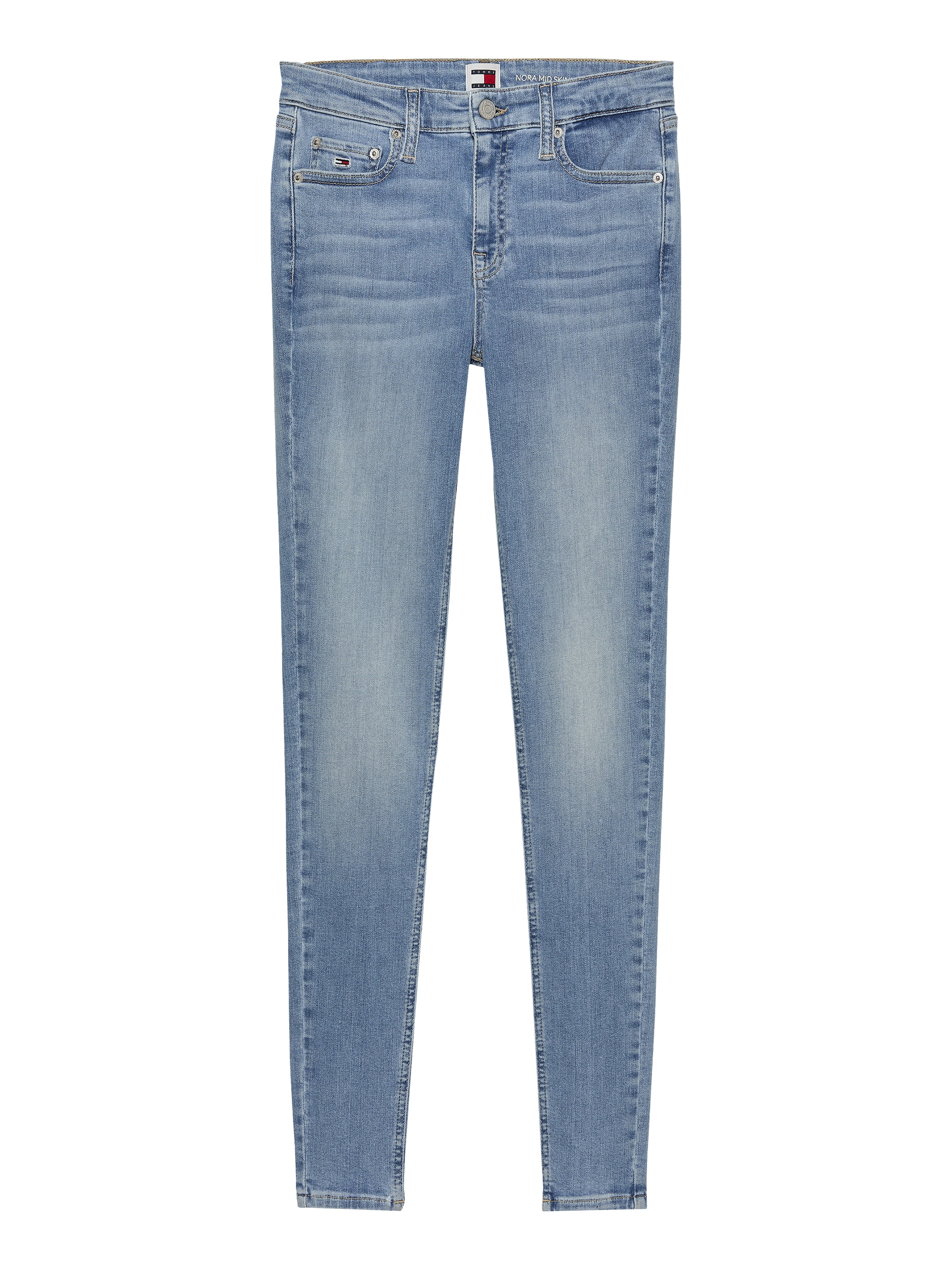 Tommy Jeans Skinny-fit-Jeans »Nora Mid Rise Skinny Fit«, mit Waschung, Logo-Badge