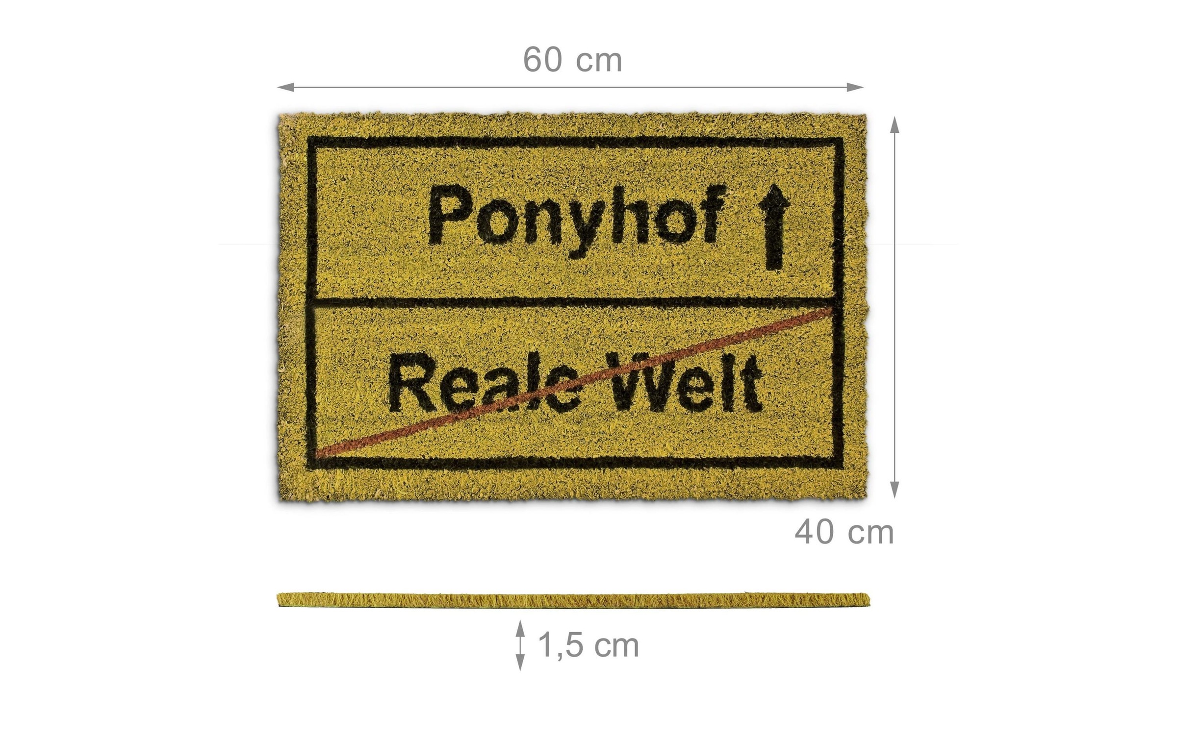 relaxdays Fussmatte »Fussmatte Ponyhof 40 cm«