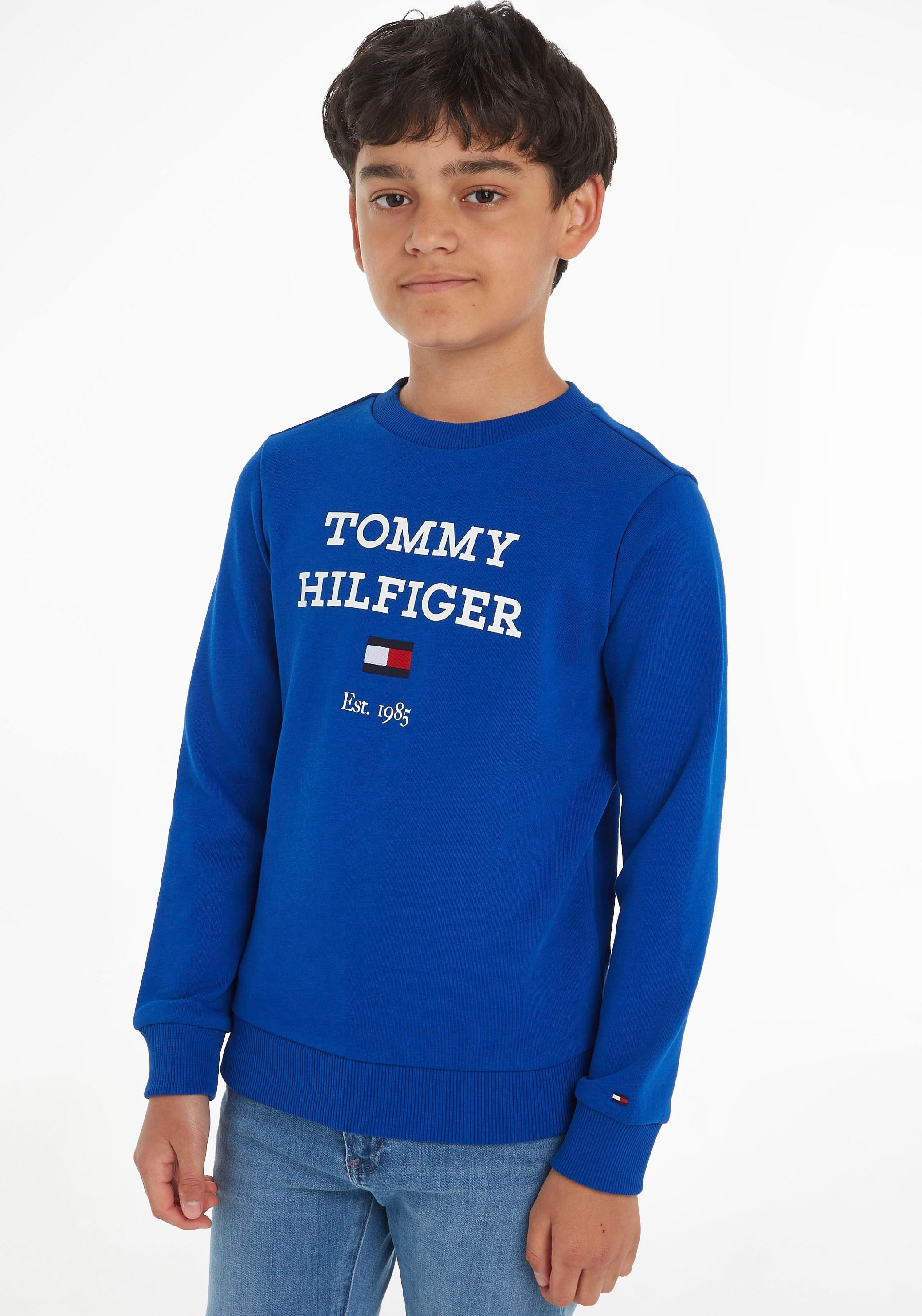 ♕ Hilfiger SWEATSHIRT«, grossem mit Sweatshirt »TH versandkostenfrei Tommy LOGO Logo auf