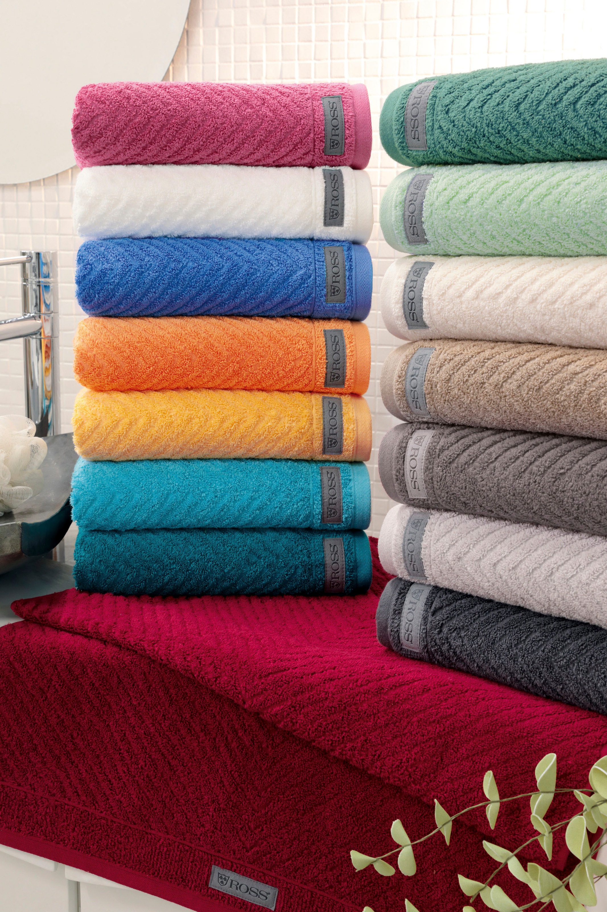St.), Uni-Rippe Velourslabel ROSS kaufen mit Handtuch (2 »Smart«,