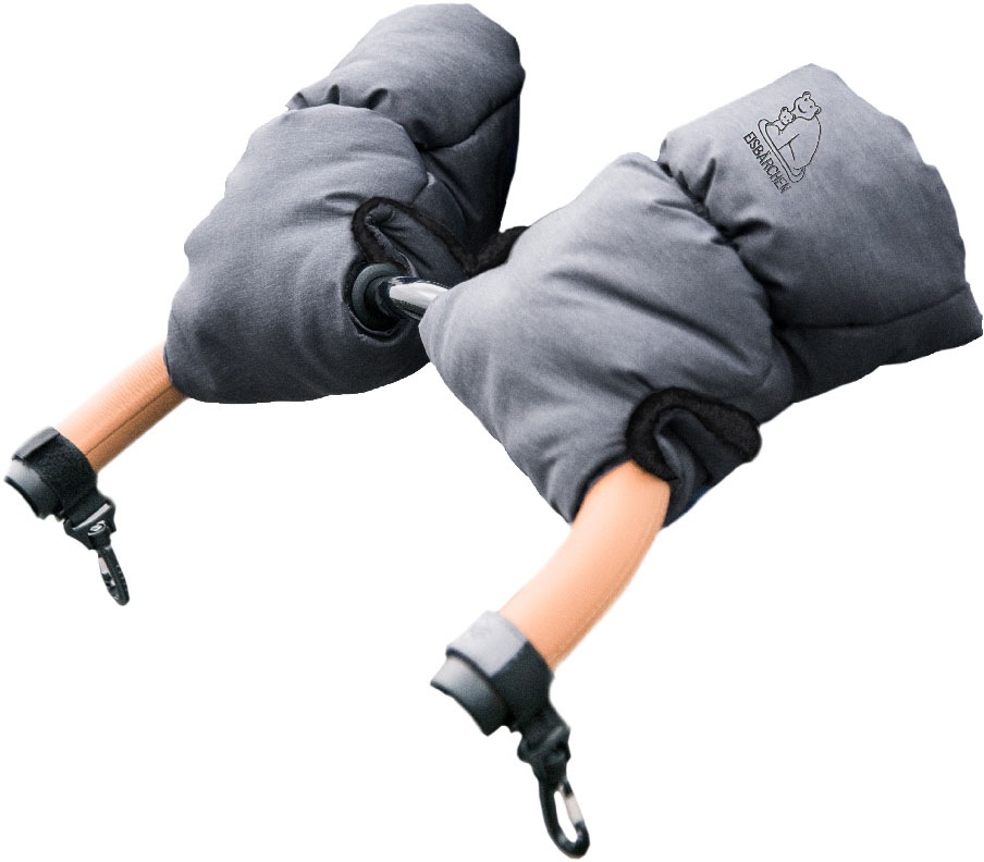 Image of Heitmann Felle Kinderwagen-Handwärmer »Eisbärchen«, Handschuhe für den Kinderwagen, Handmuff mit praktischen Druckknöpfen zur Befestigung, warm und weich bei Ackermann Versand Schweiz