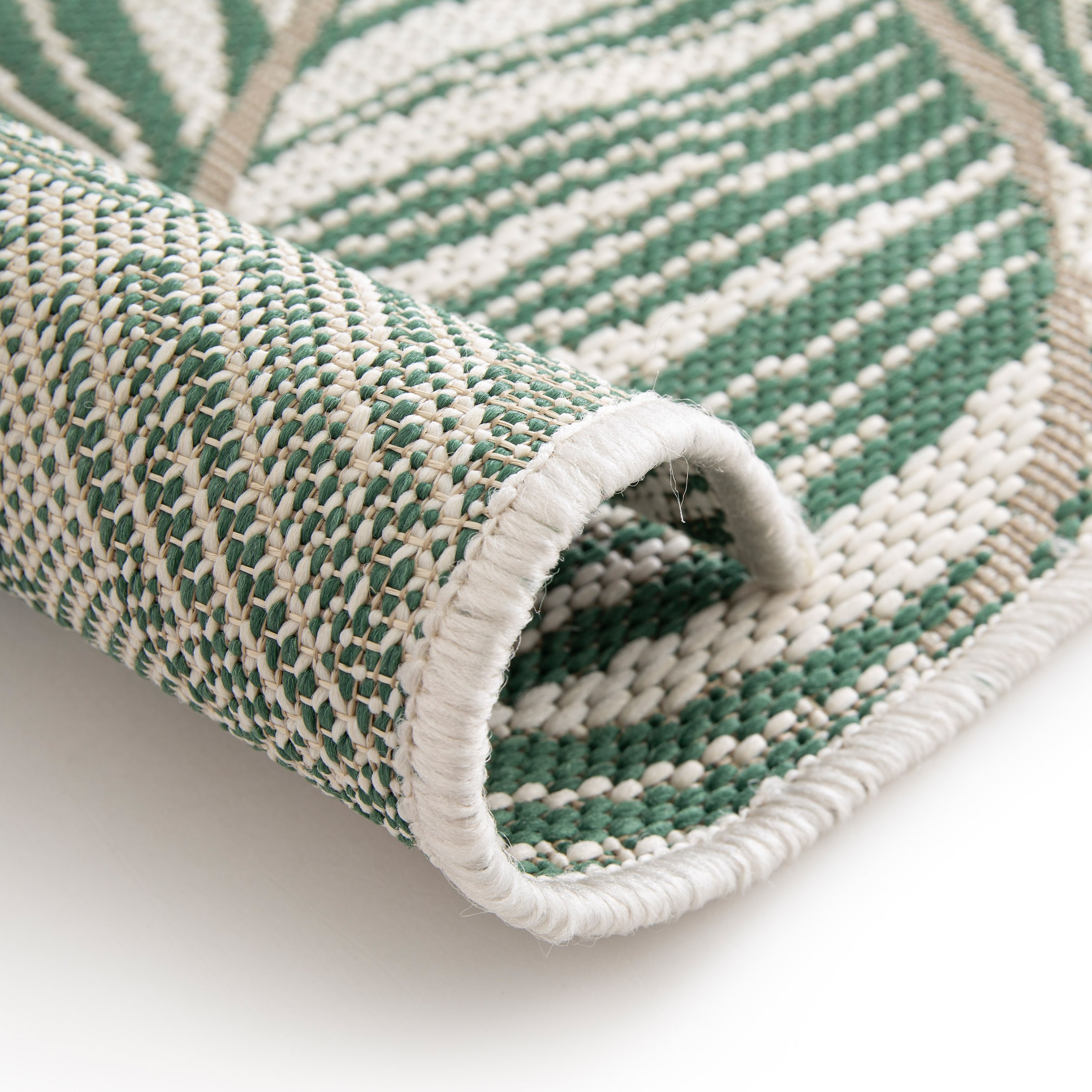 Primaflor-Ideen in Textil Teppich »Outdoorteppich PARADISE - Leaves« rechteckig 4 mm Höhe Flachgewebe, Palmblätter, In- und Outdoor geeignet, wasserfest