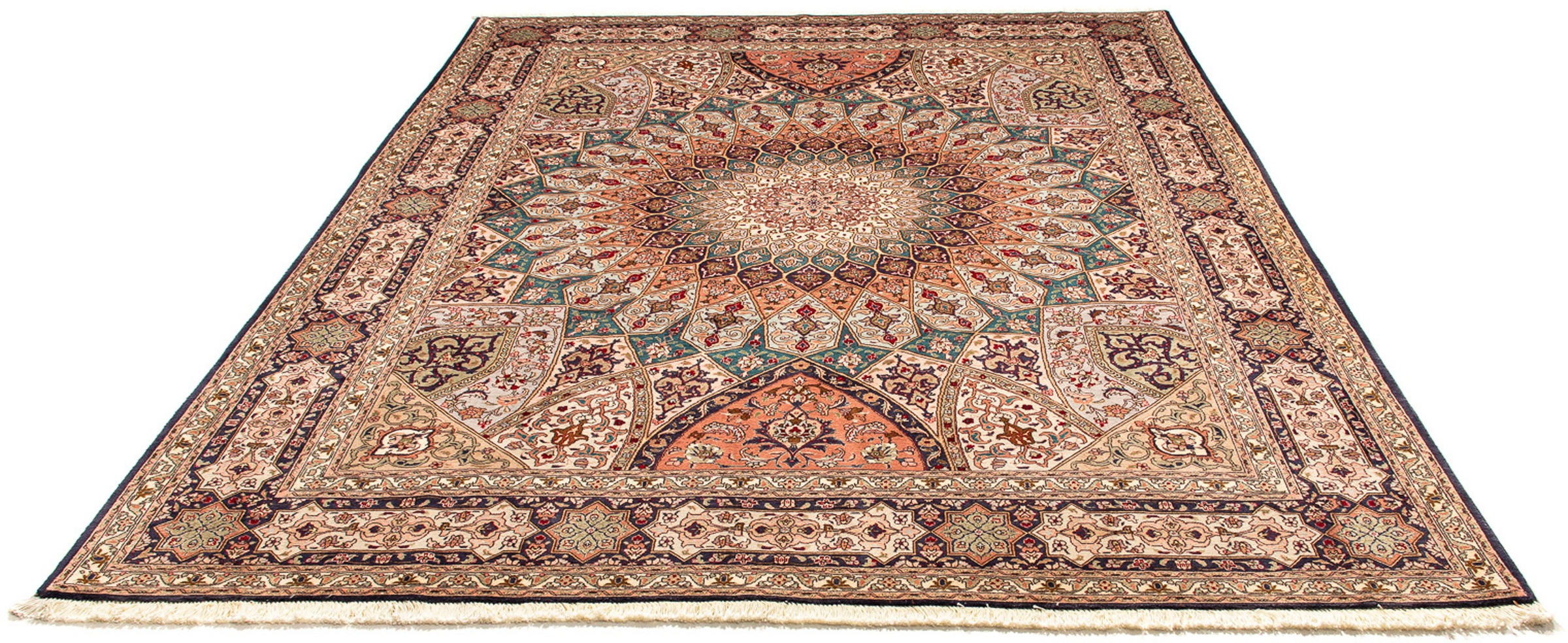 Image of morgenland Orientteppich »Perser - Täbriz - Royal - 258 x 205 cm - mehrfarbig«, rechteckig, 7 mm Höhe, Wohnzimmer, Handgeknüpft, Einzelstück mit Zertifikat bei Ackermann Versand Schweiz