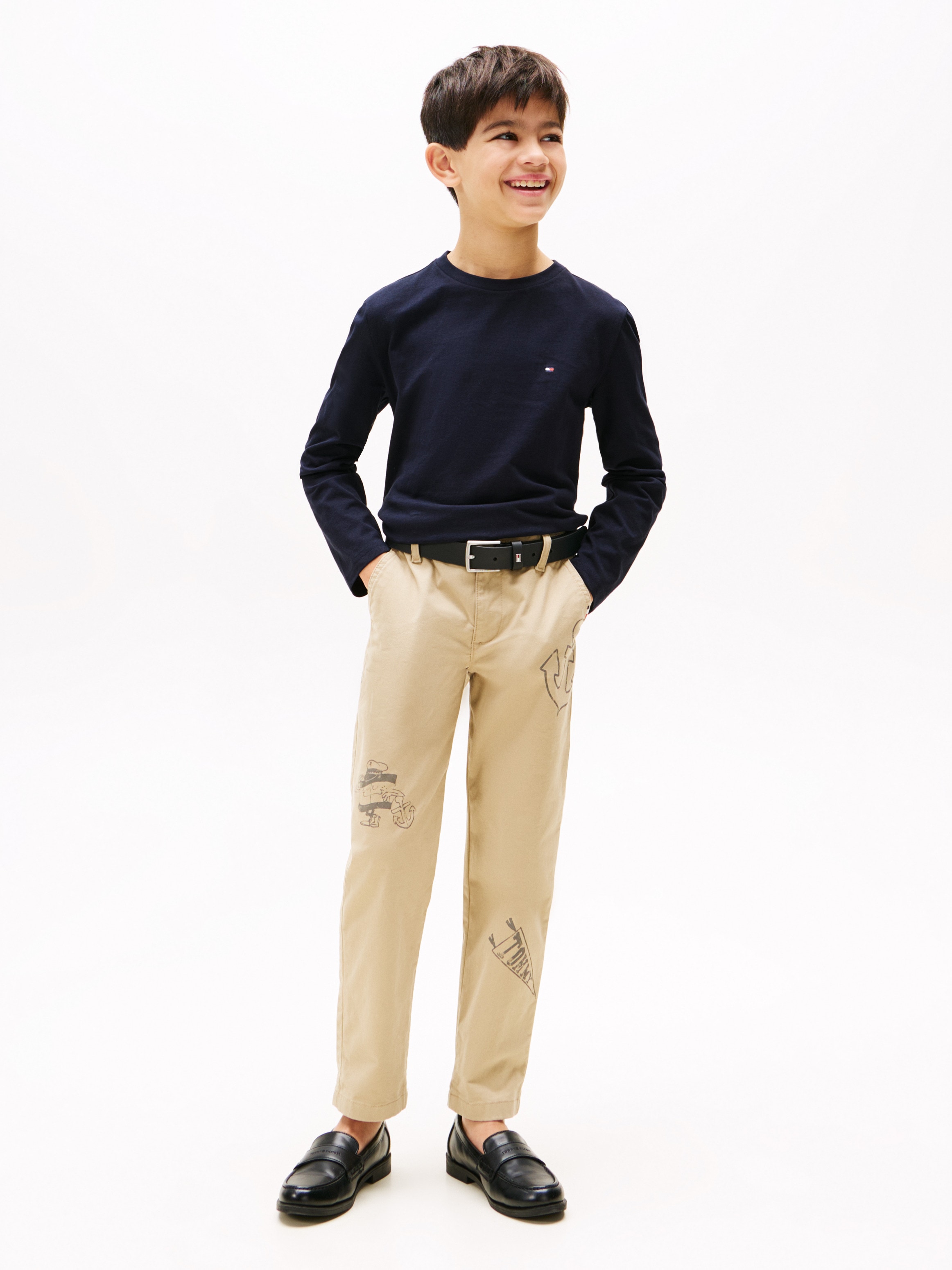 Tommy Hilfiger Underwear T-shirt à manches longues »2P CN TEE LS« Paquet, pack de 2, 2 cuis avec étiquette de marque