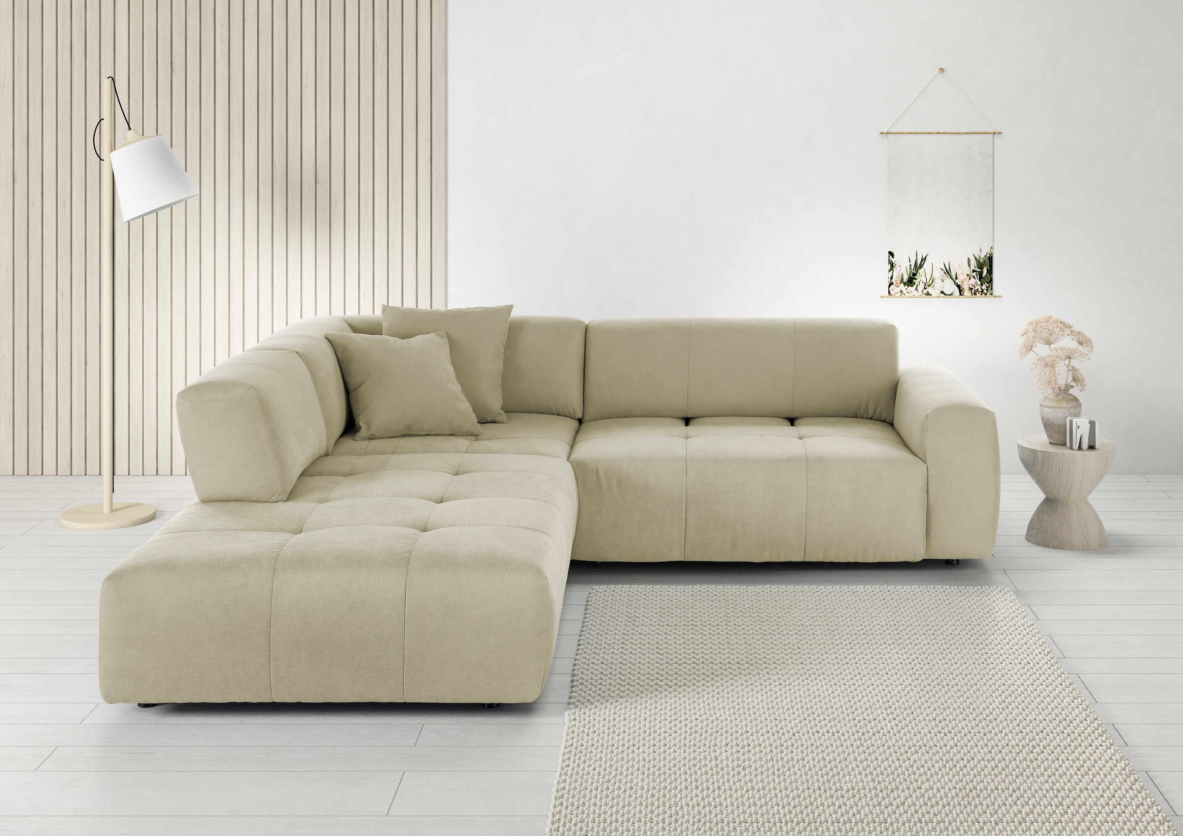 Image of 3C Candy Ecksofa "Yoshy Komfortsofa, bequem und modern, hochwertige Verarbeitungsdetails" Zwei verschiedene Sitztiefen durch verstellbare Rückenlehne, L-Form