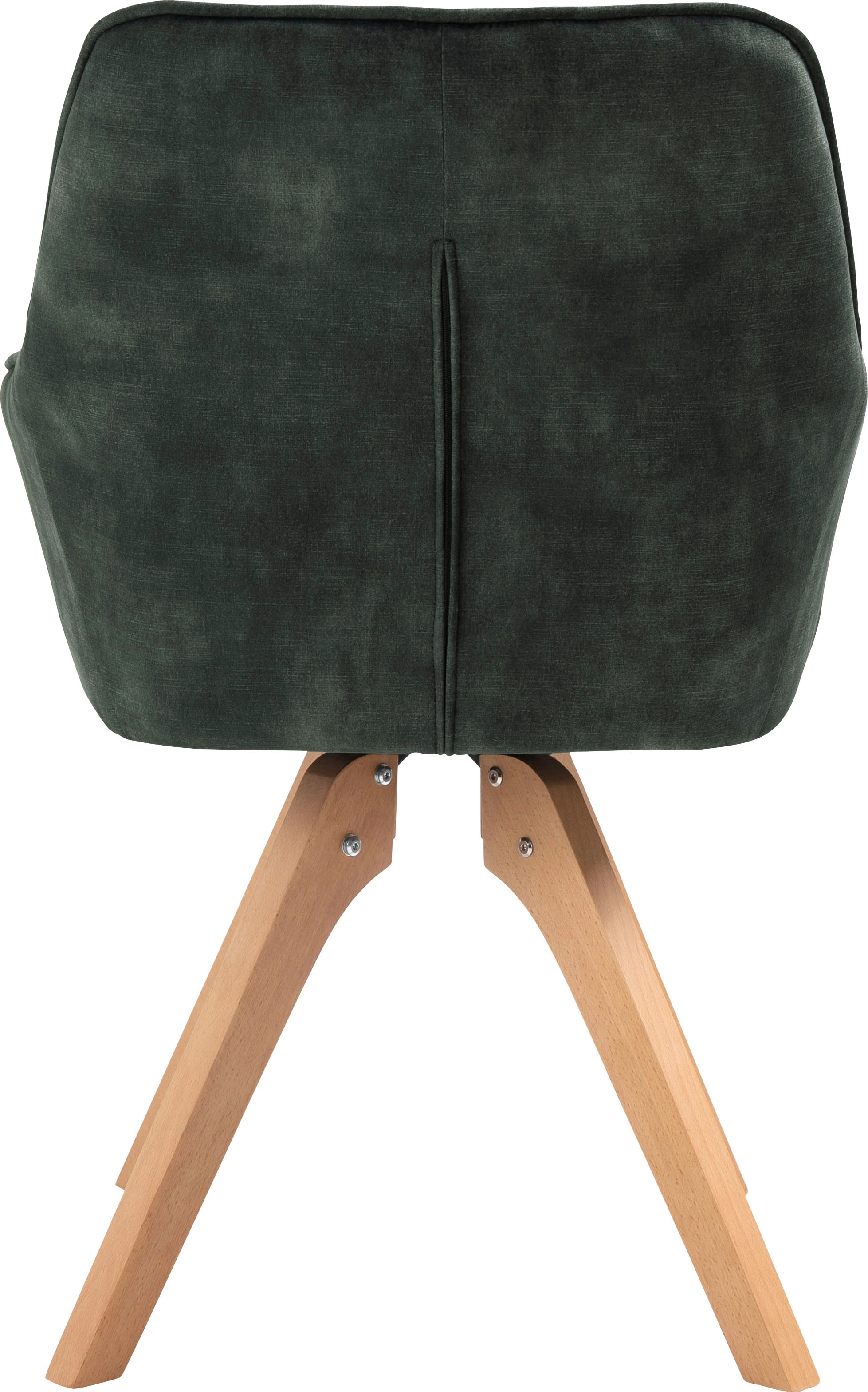 SalesFever Ensemble de salle à manger »Eleganter Tisch inkl. Stühle« 5-teilige Samtverlours-Sitzgruppe, drehbare Stühle, 180cm Tischbreite