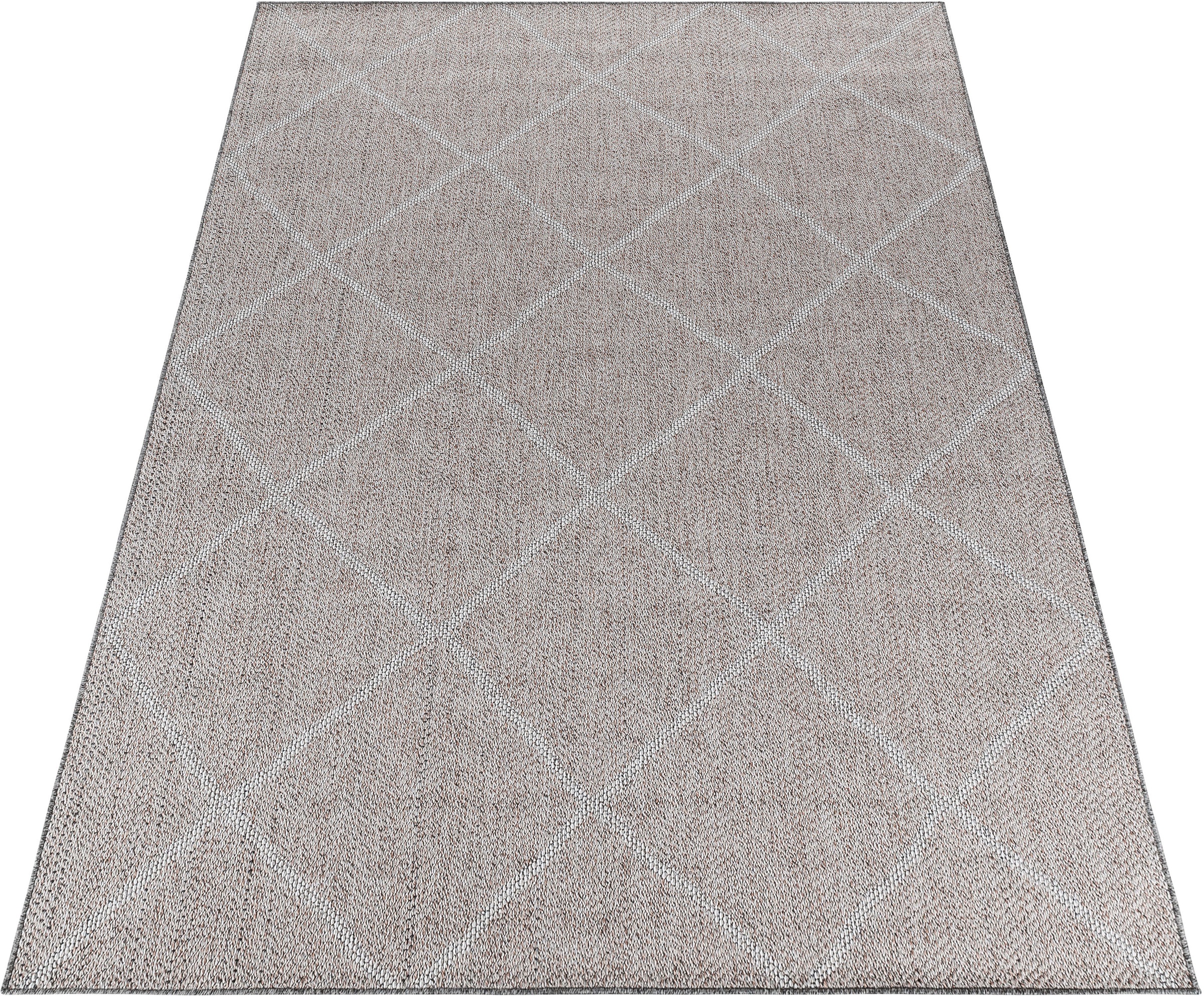 Image of Timbers Teppich »Temecula«, rechteckig, 6 mm Höhe, Rauten-Design, In- und Outdoor geeignet, Flachgewebe, Sisal-Optik, Wohnzimmer, Terrasse, Balkon bei Ackermann Versand Schweiz