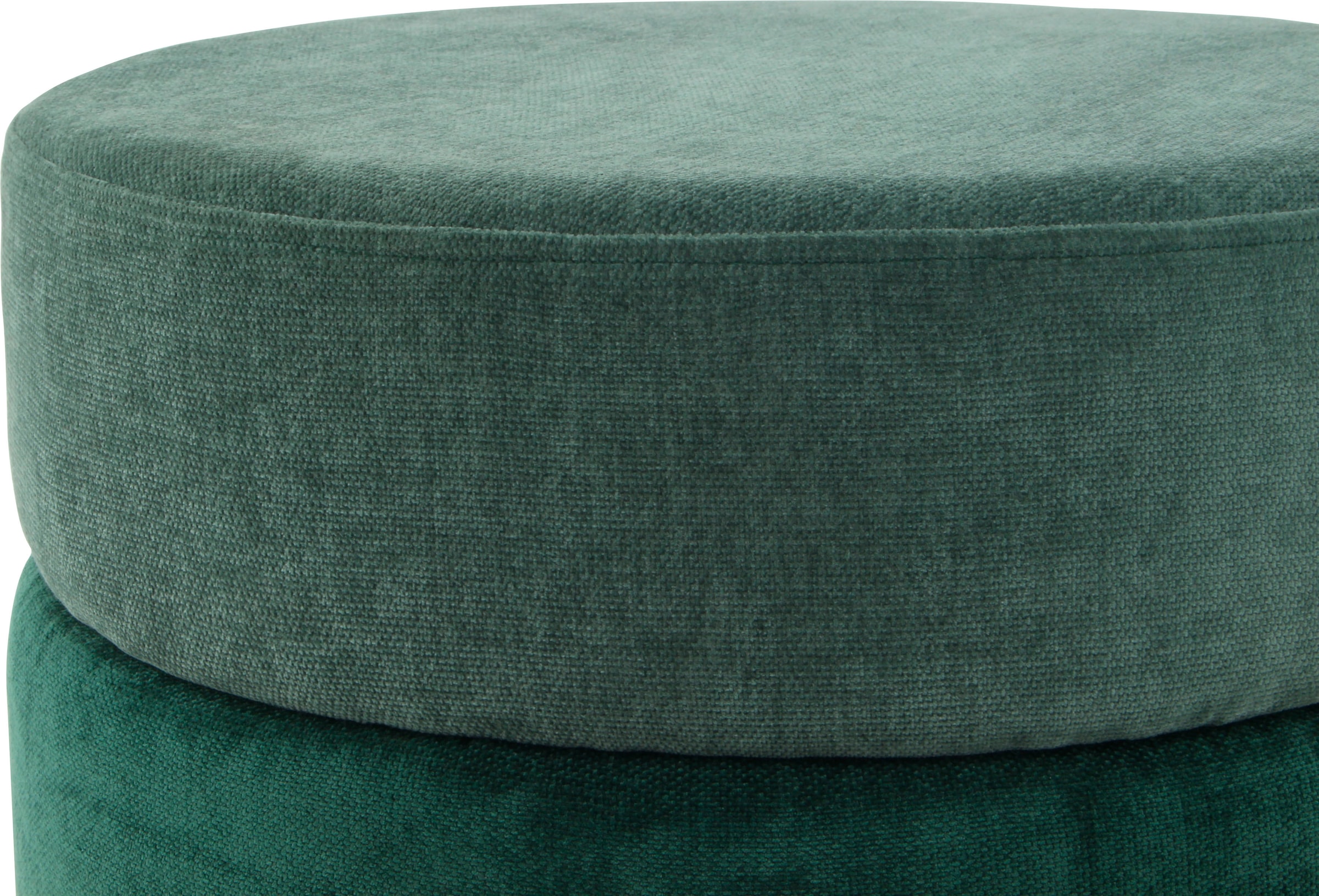 Kayoom Sitzhocker »Hocker Matilda 225, Komfortable runde Form, Gemütlicher Design-Hocker«, (1 St.), samtweich, elegant, gepolstert, grosse Sitzfläche