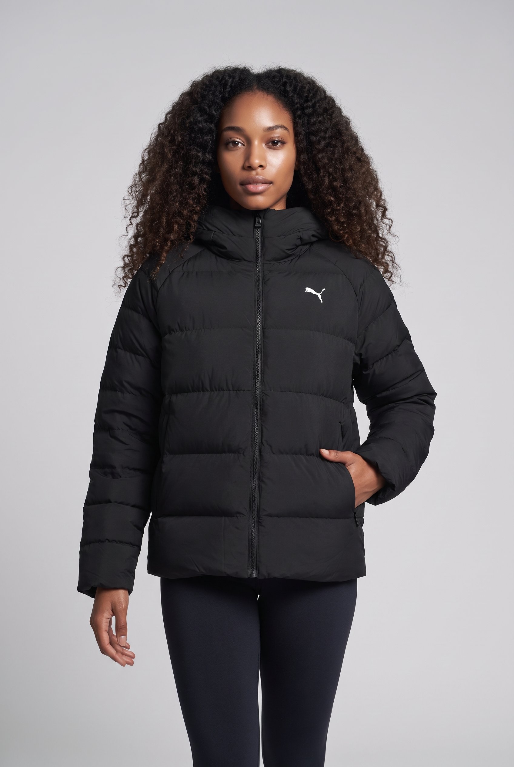 PUMA Veste d'hiver »MONO HOODED JACKET« avec capuche avec capuche douillette, déperlant