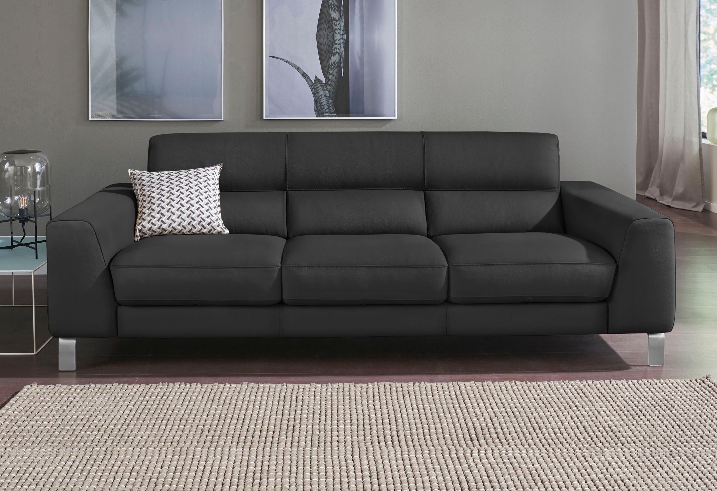 Image of CALIA ITALIA 3-Sitzer »Simon«, in zwei Lederqualitäten bei Ackermann Versand Schweiz