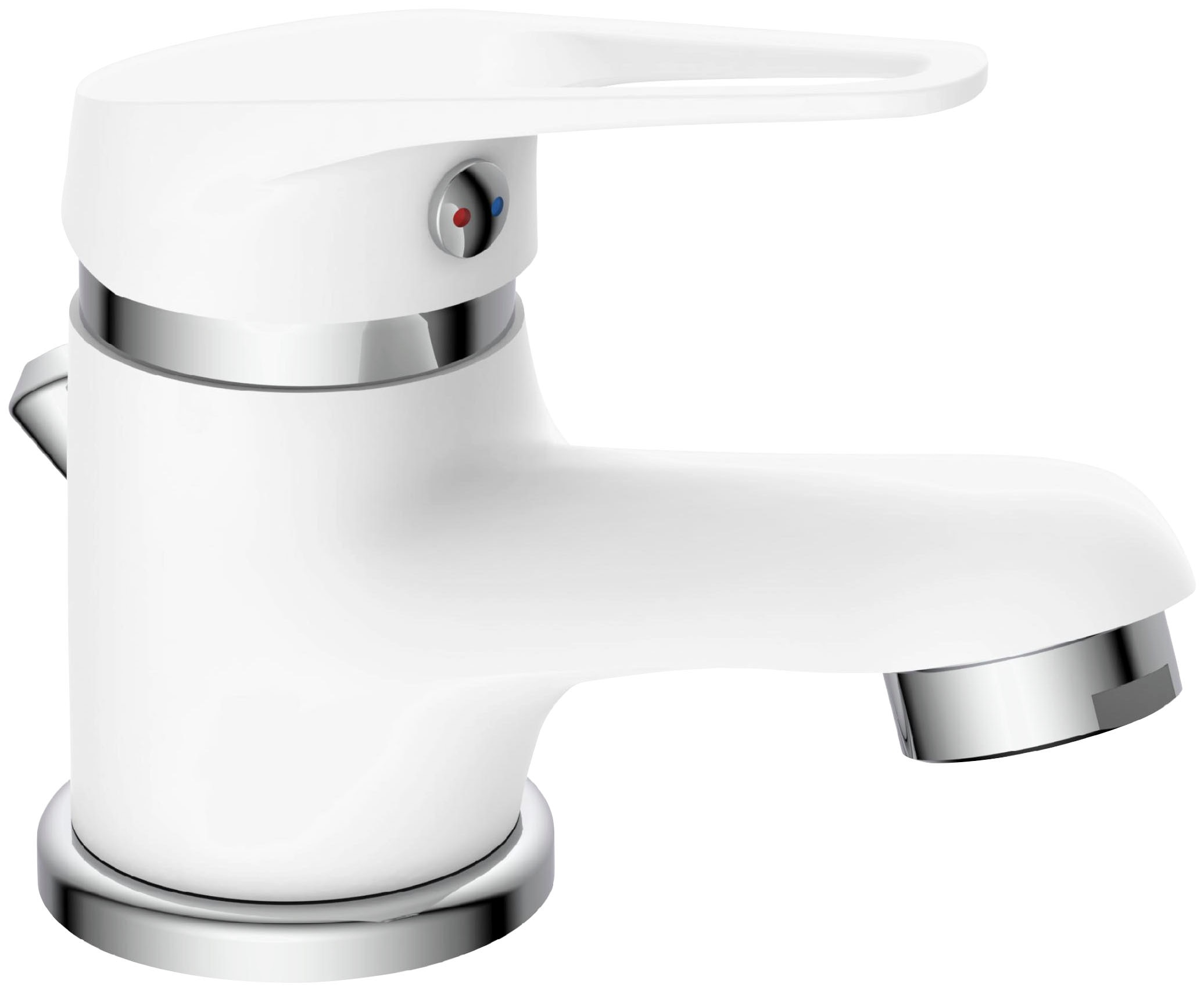 Eisl Robinet de lavabo »SPEED« avec barre de traction, garniture de vidange, mitigeur, blanc/chrome