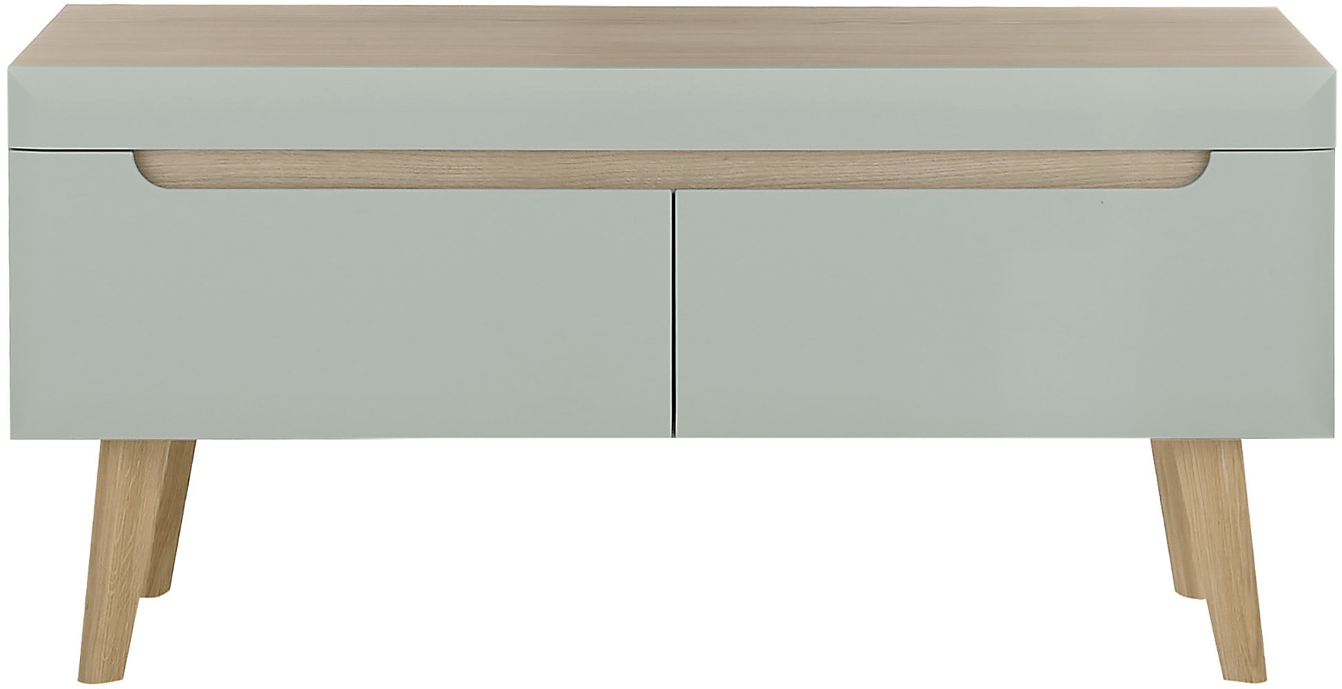 INOSIGN Lowboard »Torge, TV-Unterschrank, TV-Kommode, Fernsehschrank, TV-Board«, (1 St.), abgeschrägte Füsse, drei Farben, Scandi Design, 107 cm breit