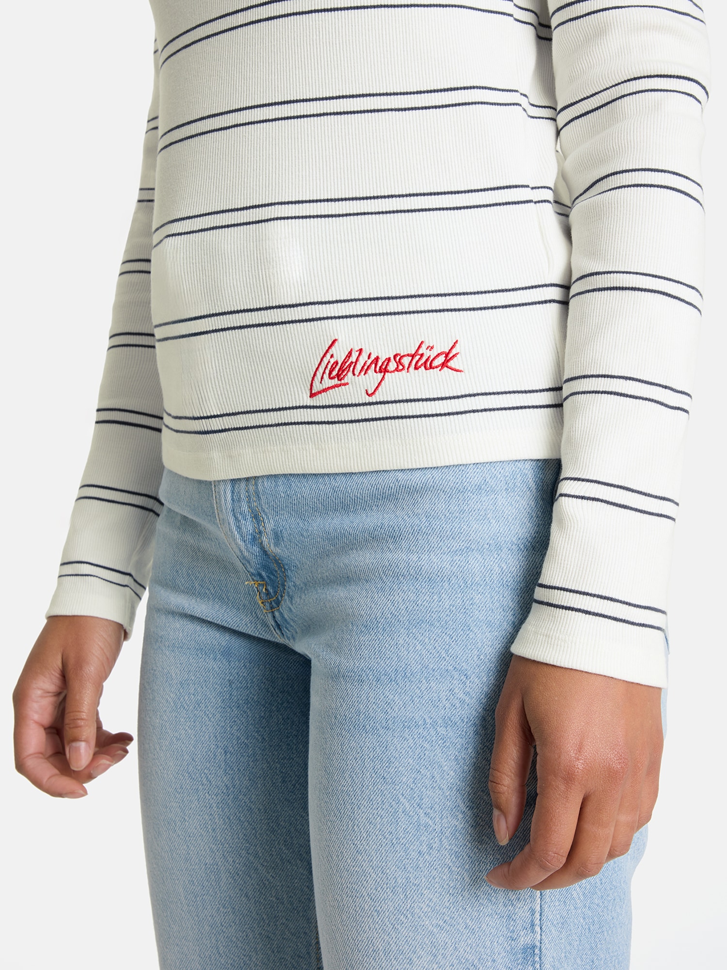 Lieblingsstück T-shirt à manches longues »SinaL« mit Herzmotiv und Streifen