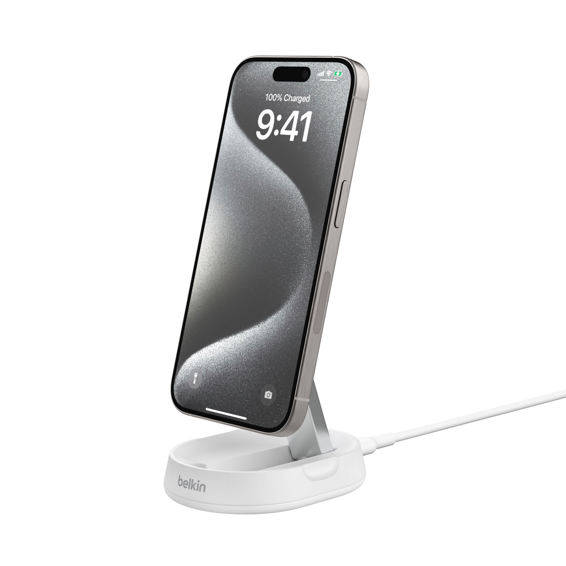 Belkin Wireless Charger »BOOST CHARGE PRO Qi2 15W magnetische Ladestation«, inkl. 20 Watt USB-C Netzteil für iPhone Serie 15/14/13/12