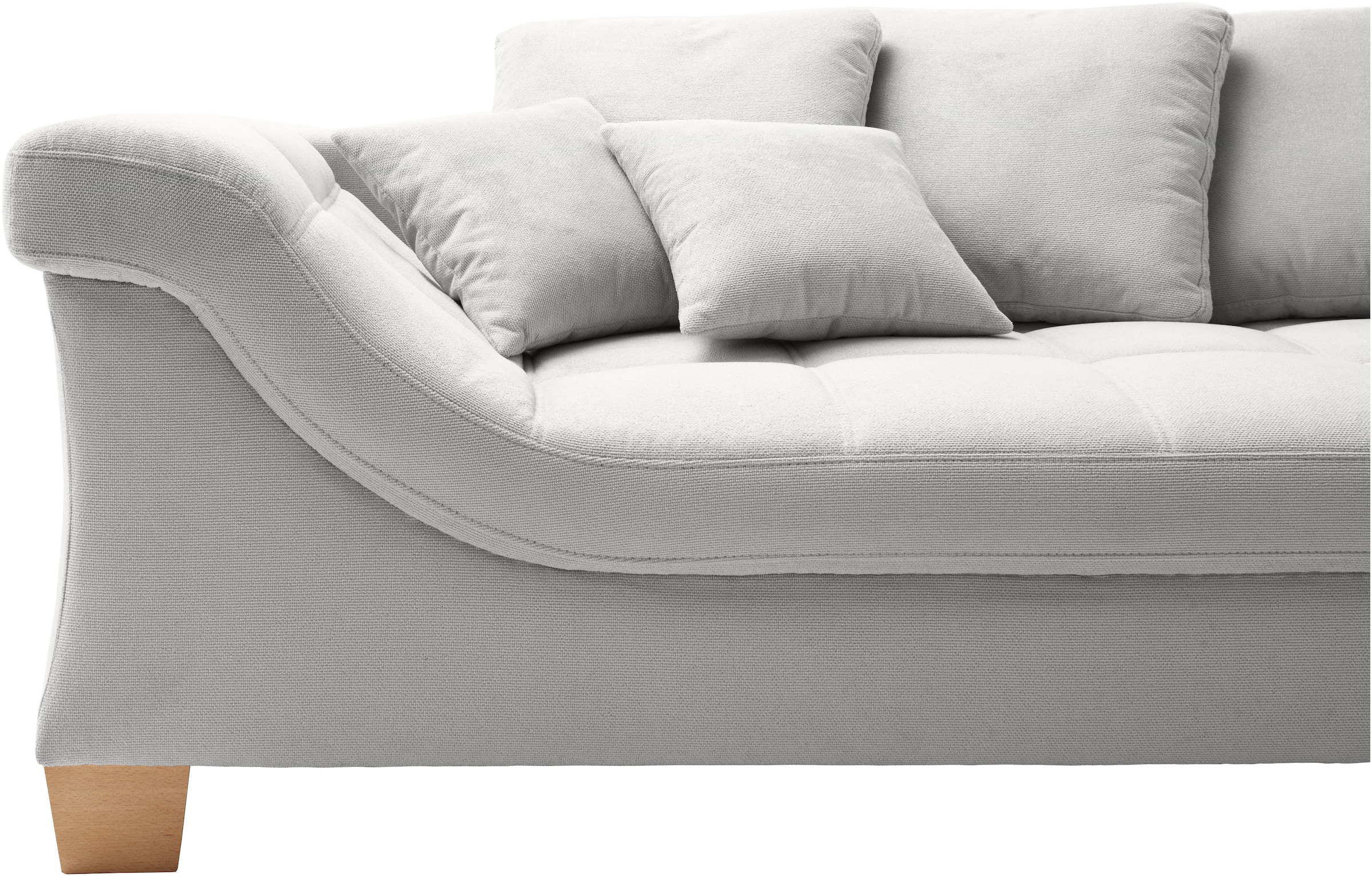 Mr. Couch Ecksofa »Bologna, L-Form, mit Holzfüssen« wahlweise mit Kaltschaum