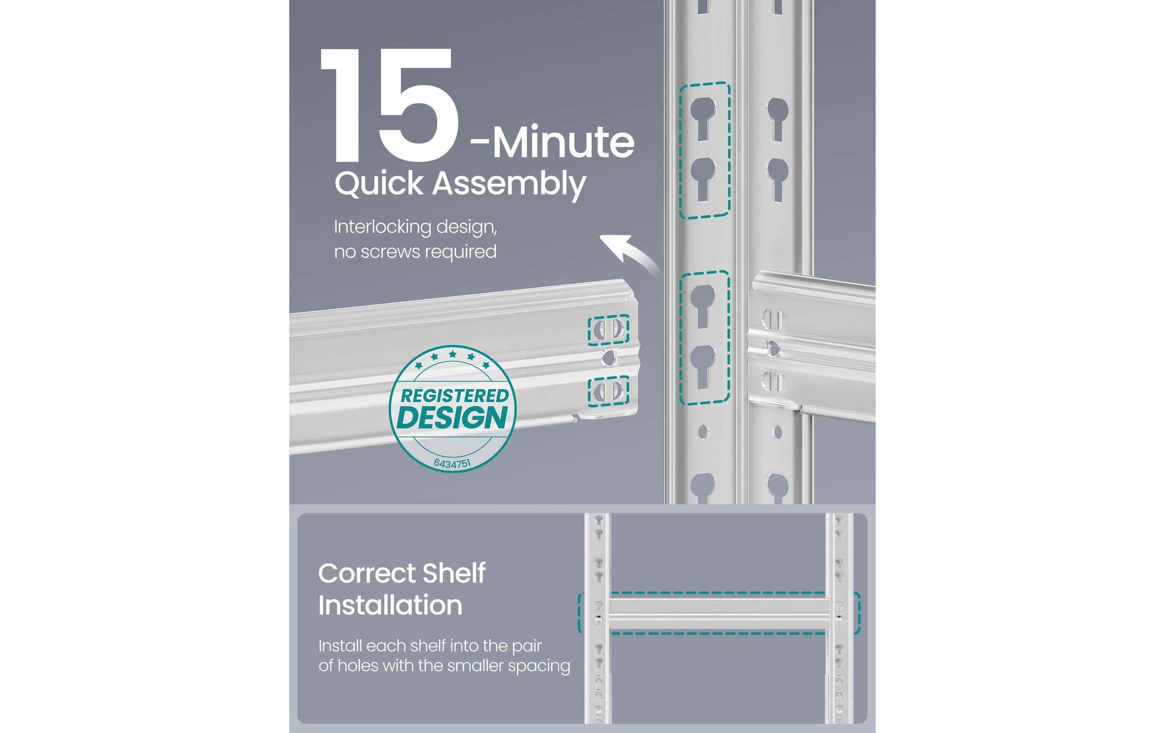 SONGMICS Étagère pour charges lourdes »Heavy-Duty Storage Shelves« Ensemble d'étagères lourdes avec étagères réglables et haute capacité de charge